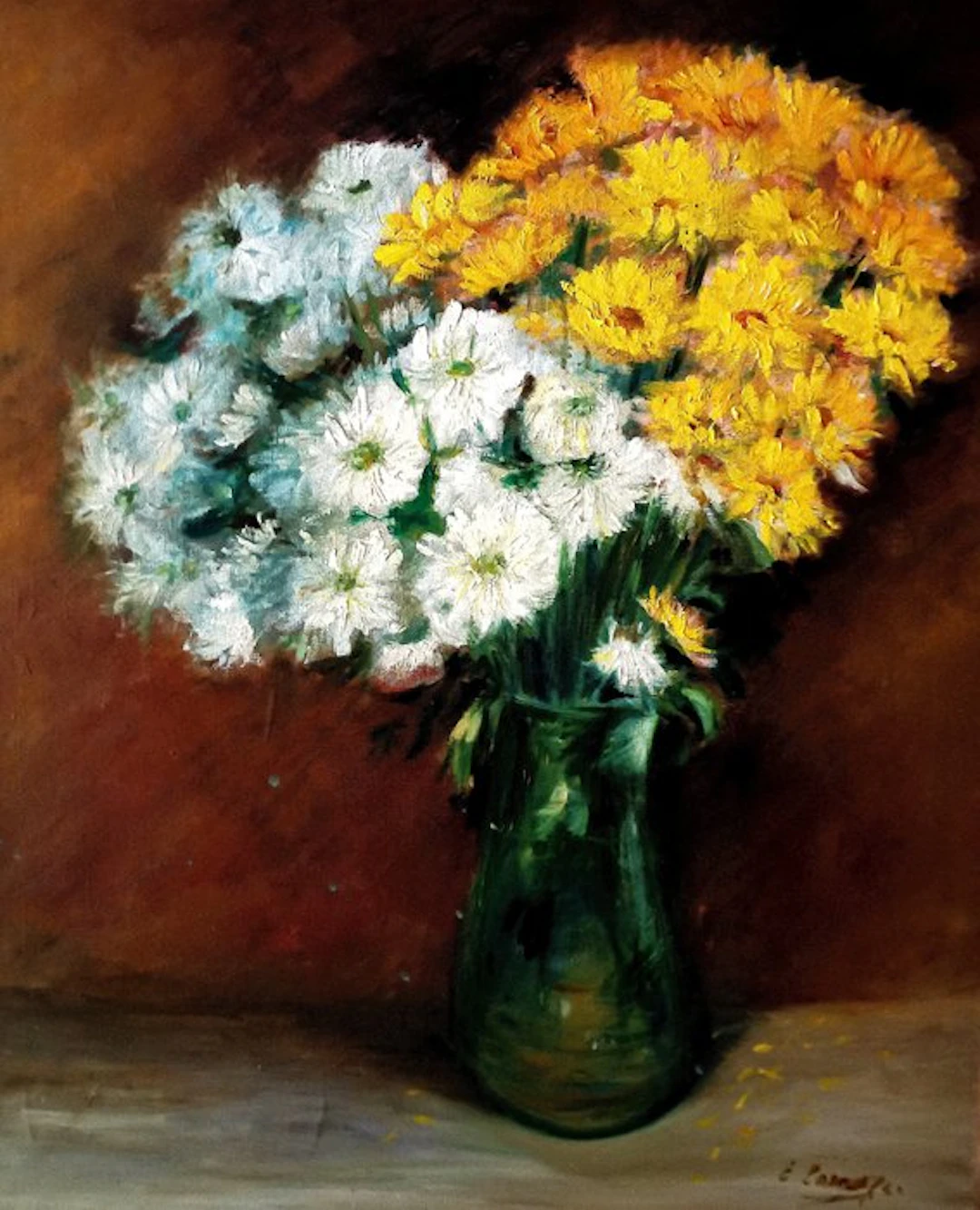 Spanish school (XX) - Bouquet de Peonias