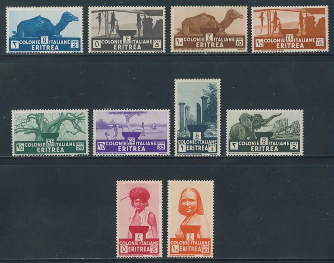 Italian Eritrea - African Subjects, complete series no. 203/212.