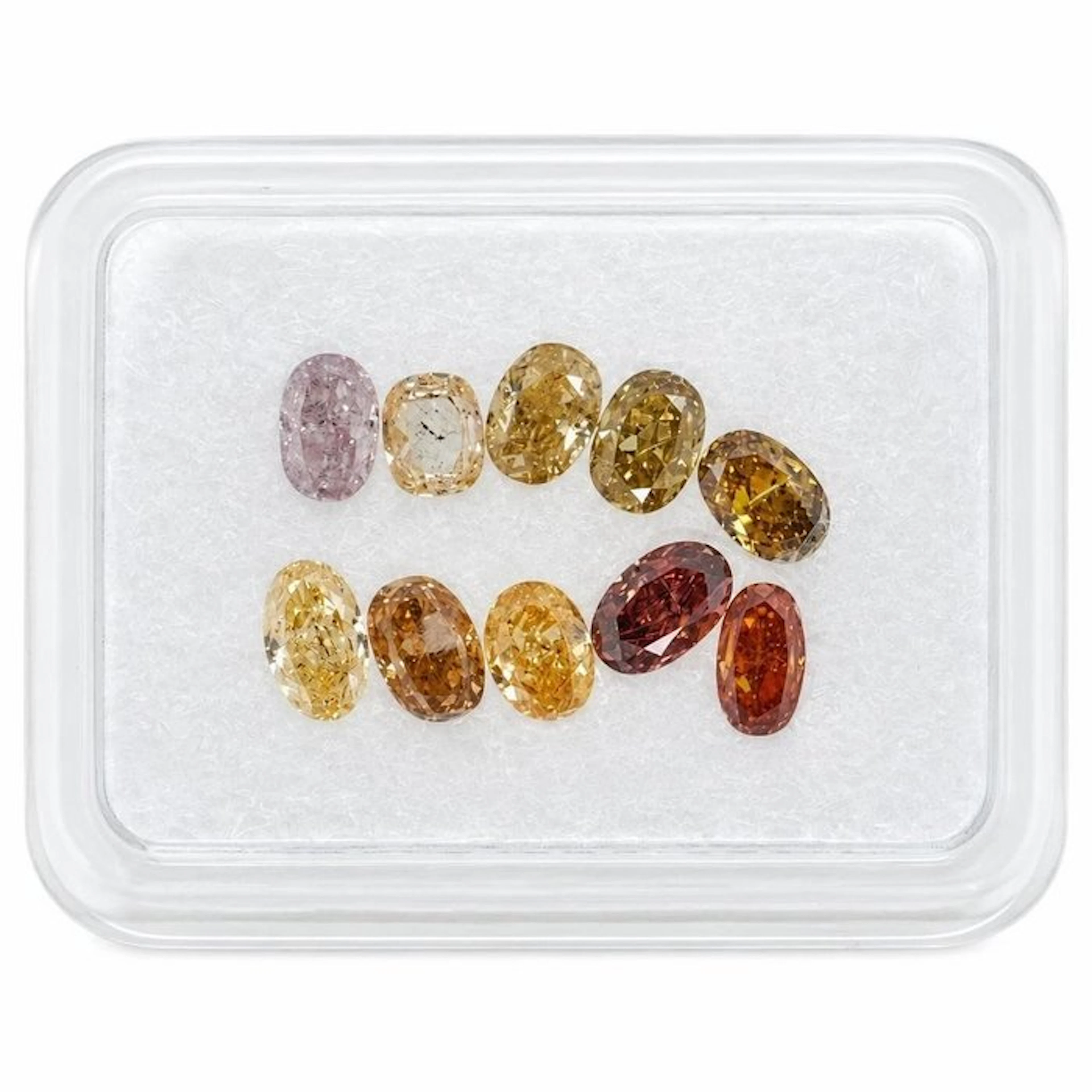 No reserve price - 10 pcs Diamond (Natural) - 0.91 ct - Oval - SI1