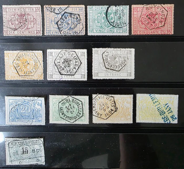 Belgium 1879/1897 - Railway stamps