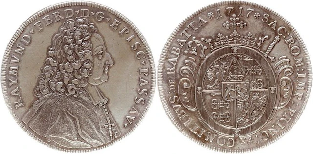 Germany, Augsburg. Raimund Ferdinand von Rabatta 1713–1722. Reichstaler 1717