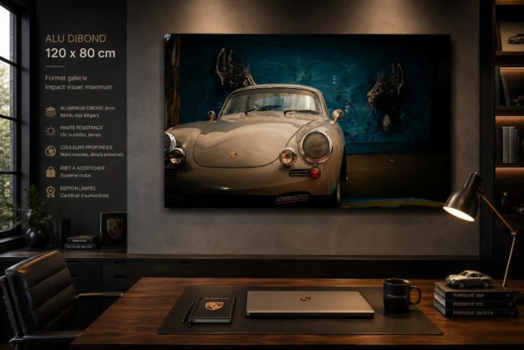 Print - Alu Dibond - Porsche 356 blanc - 2026