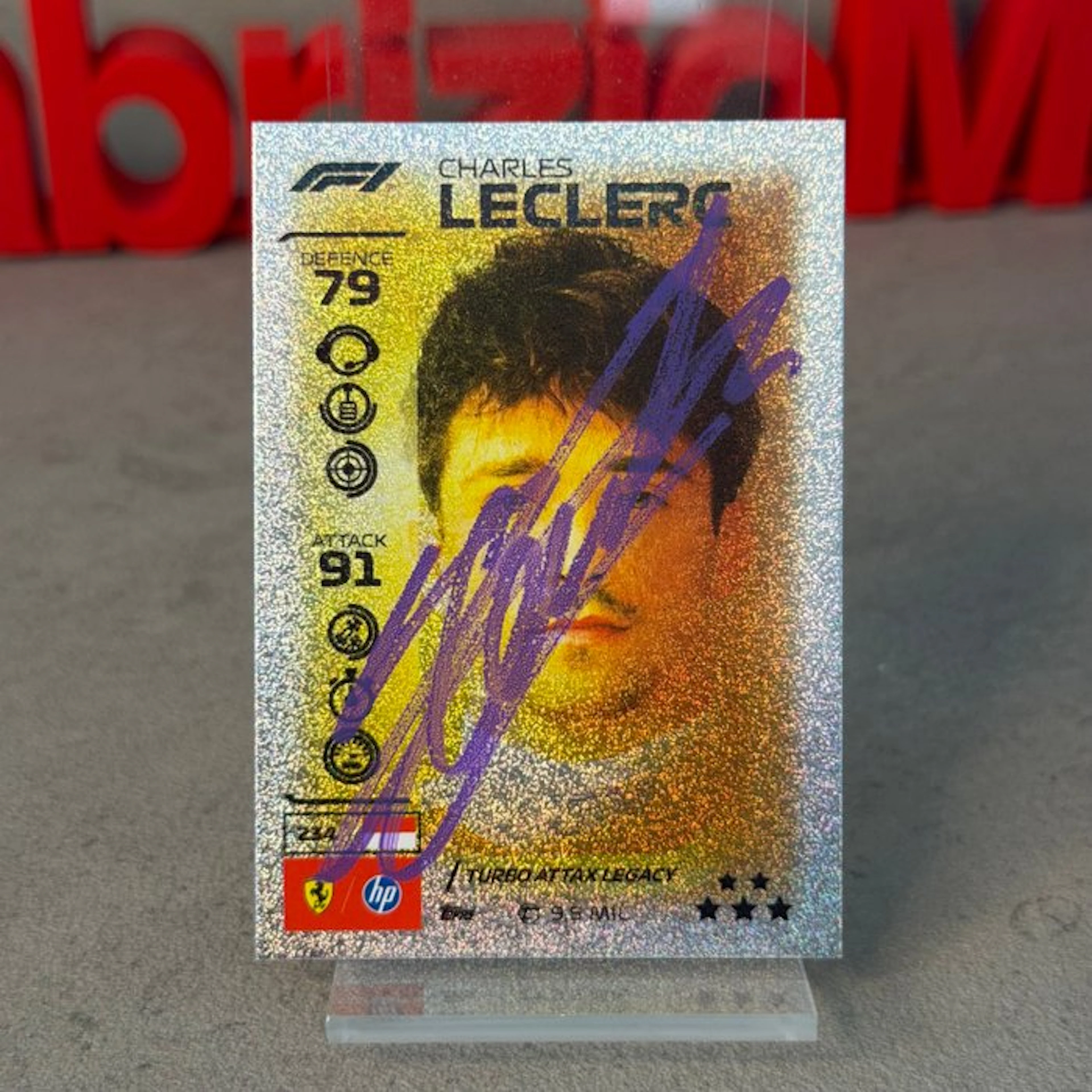 Ferrari - Topps 234 Turbo Attax Legacy Leclerc Signed...