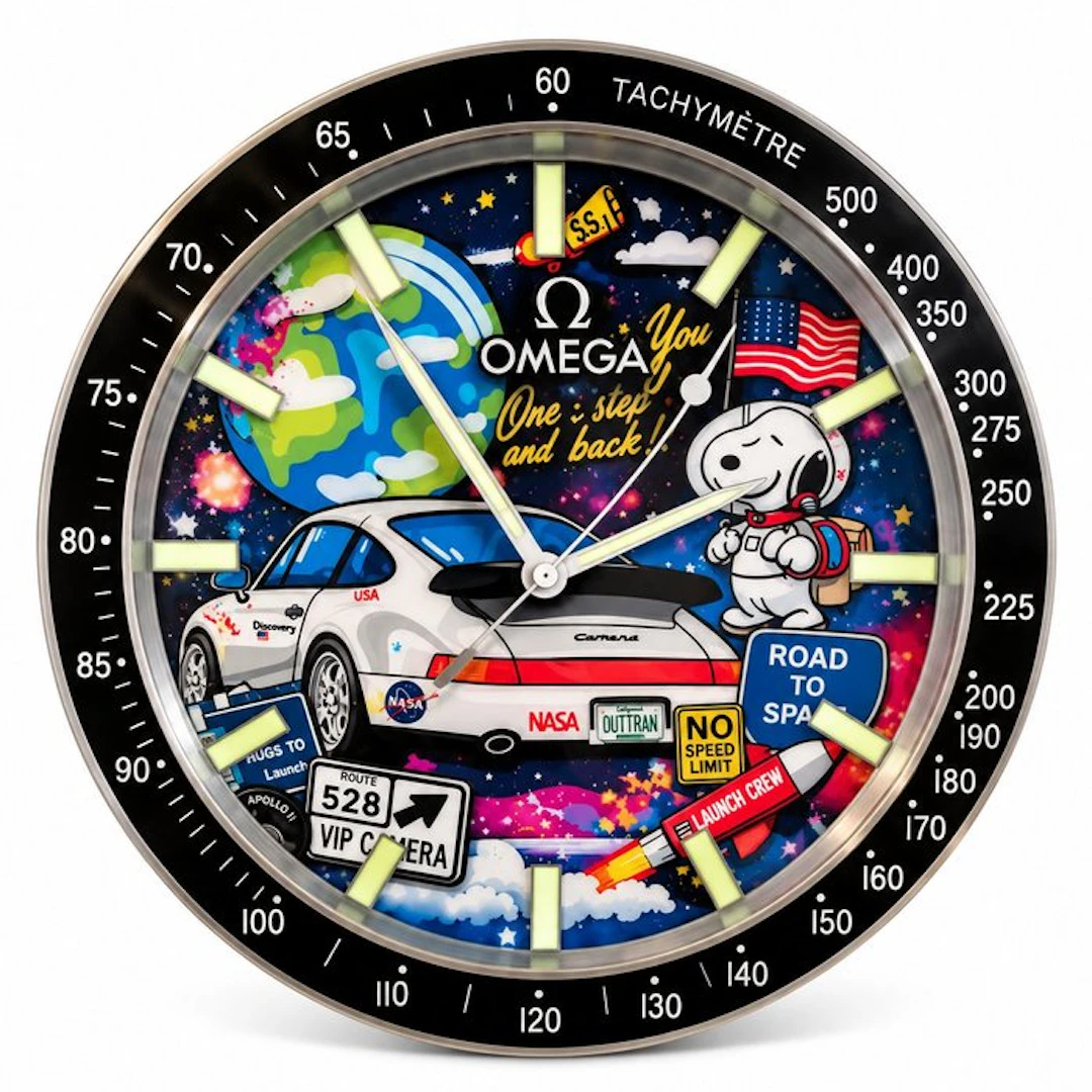 Wall clock - Steel - 2020+ - Porsche Omega Speedmaster