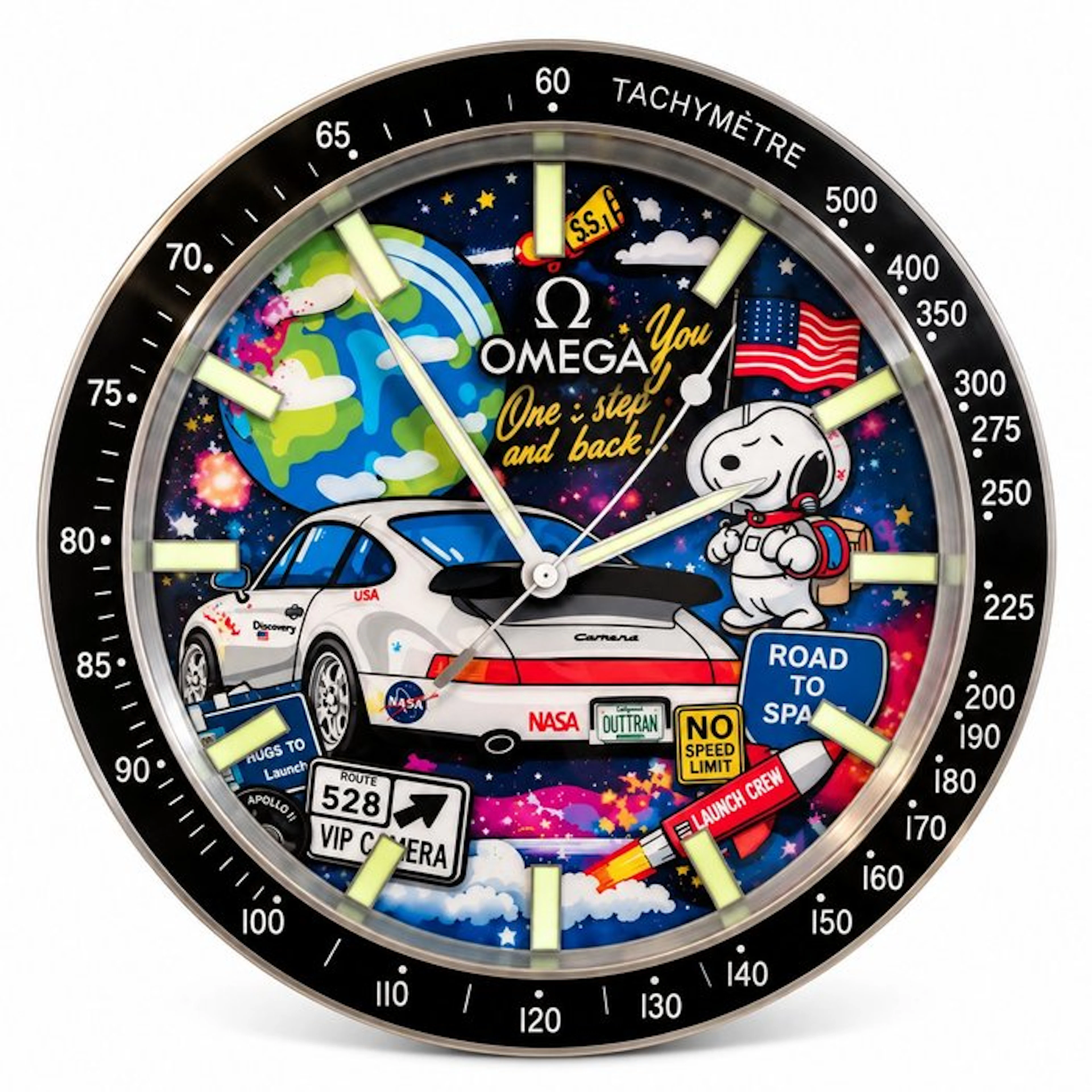 Wall clock - Steel - 2020+ - Porsche Omega Speedmaster