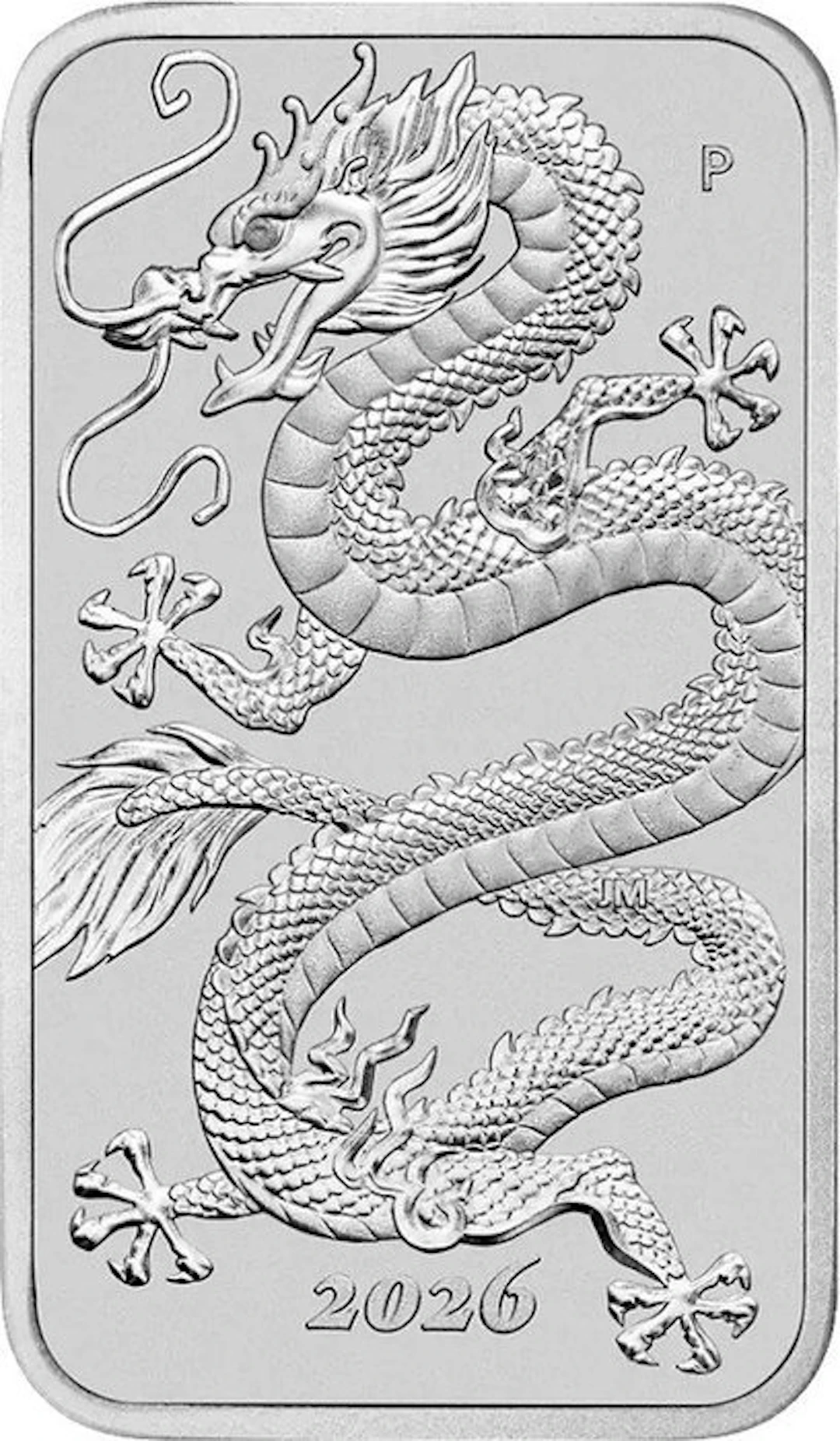1 Troy Ounce - Silver .999 - Dragon Rectangular 2026...