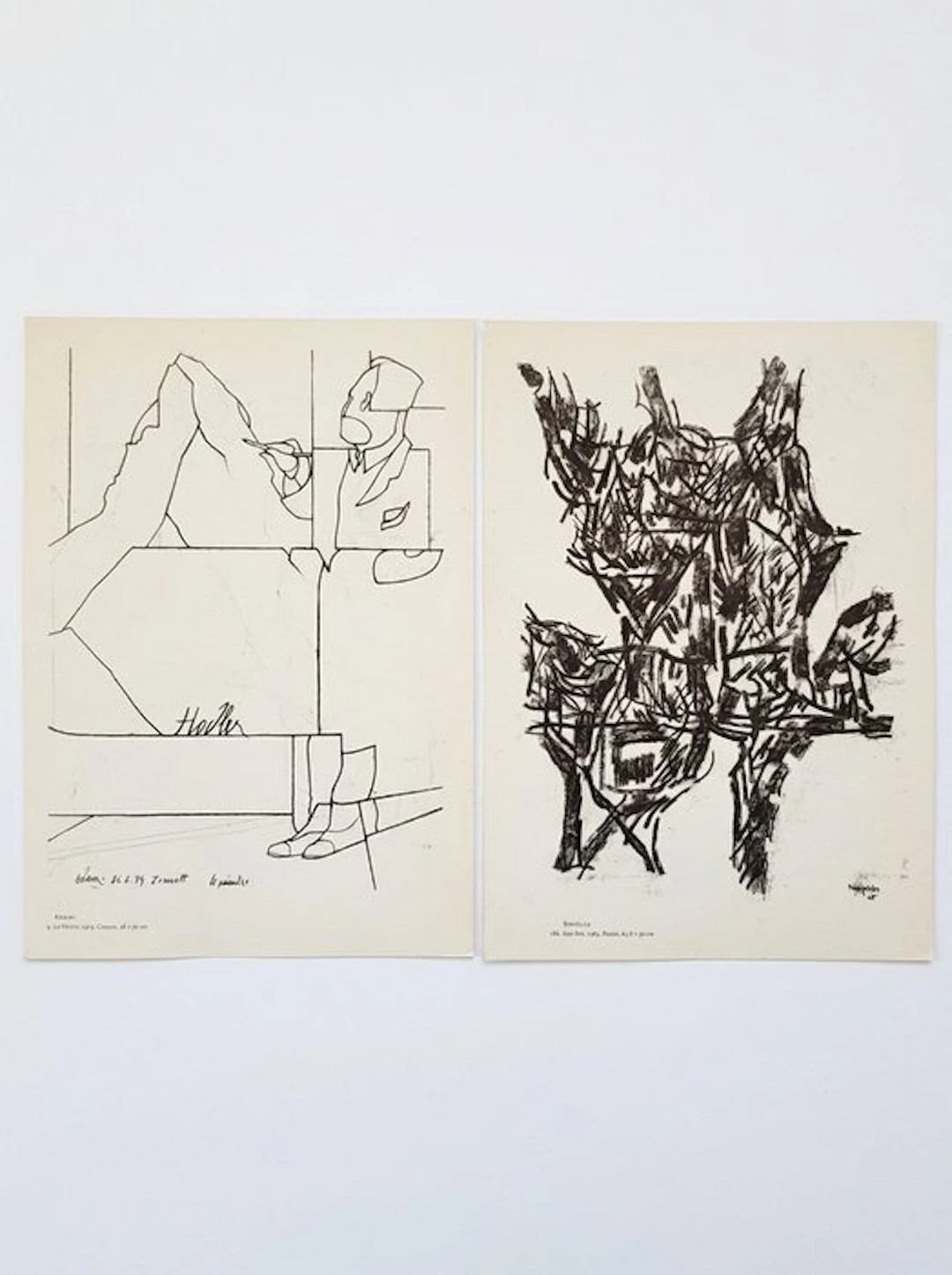 Valerio Adami (1935) - Le Peintre - Sous-Bois - Riopelle, Maeght 1974