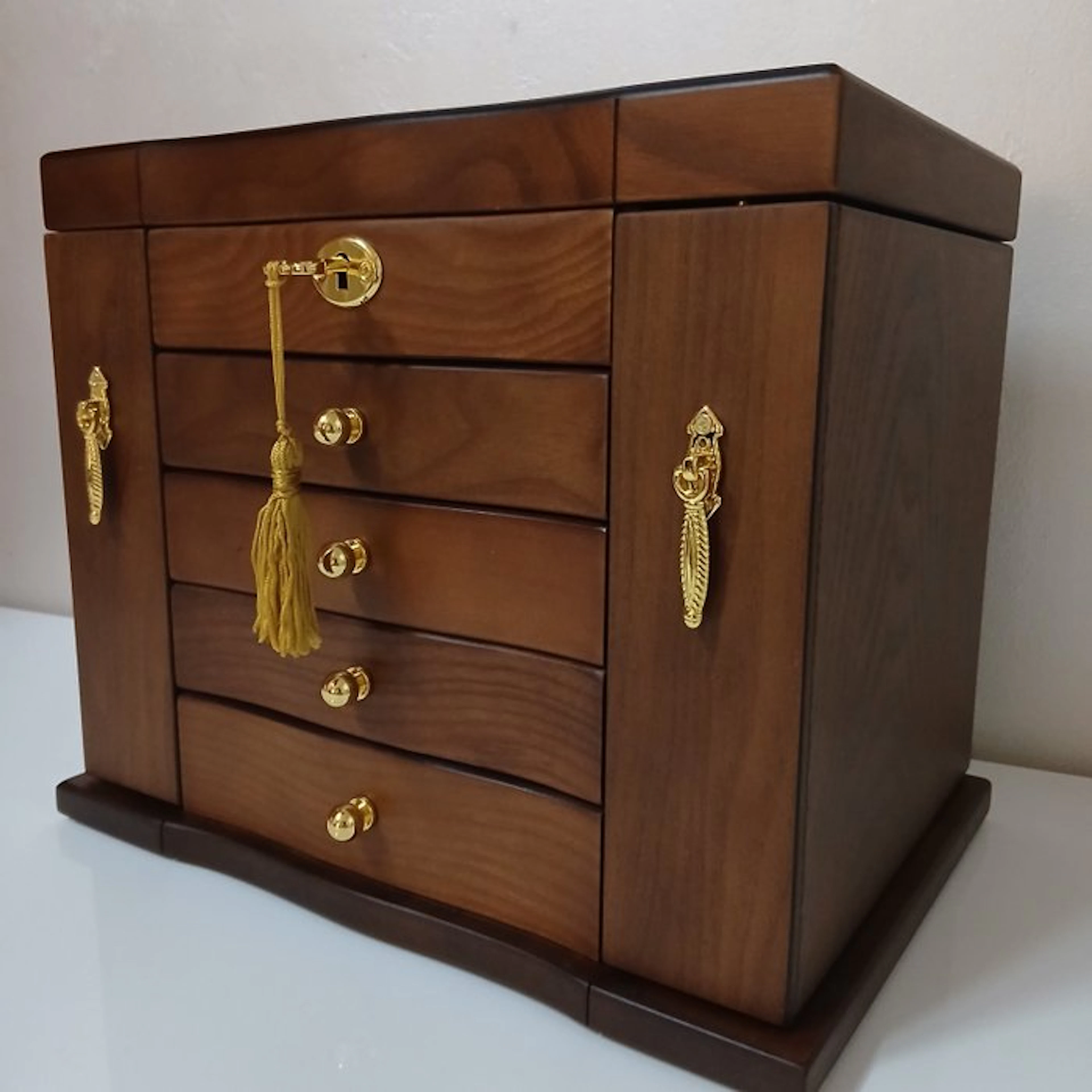 Jewellery box - Wood - Five-Level Mirror