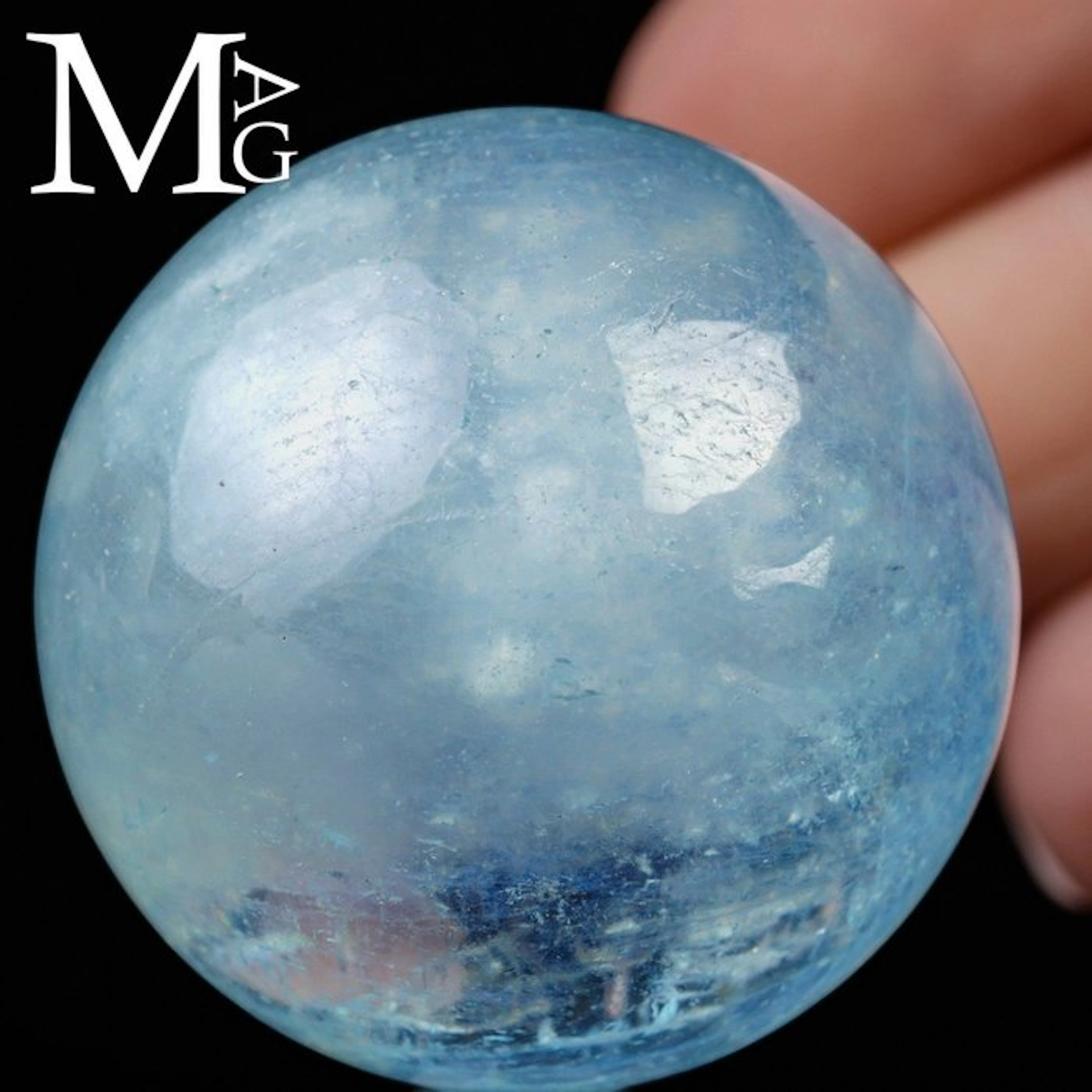 Beryl Crystal Sphere – Aquamarine - Fashinating...