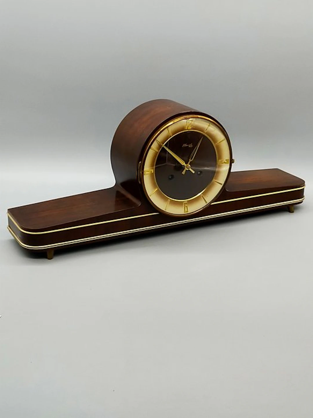Clock - Kienzle Tischuhr Kaminuhr – Mid-Century Holzgehäuse - Art Deco Wood
