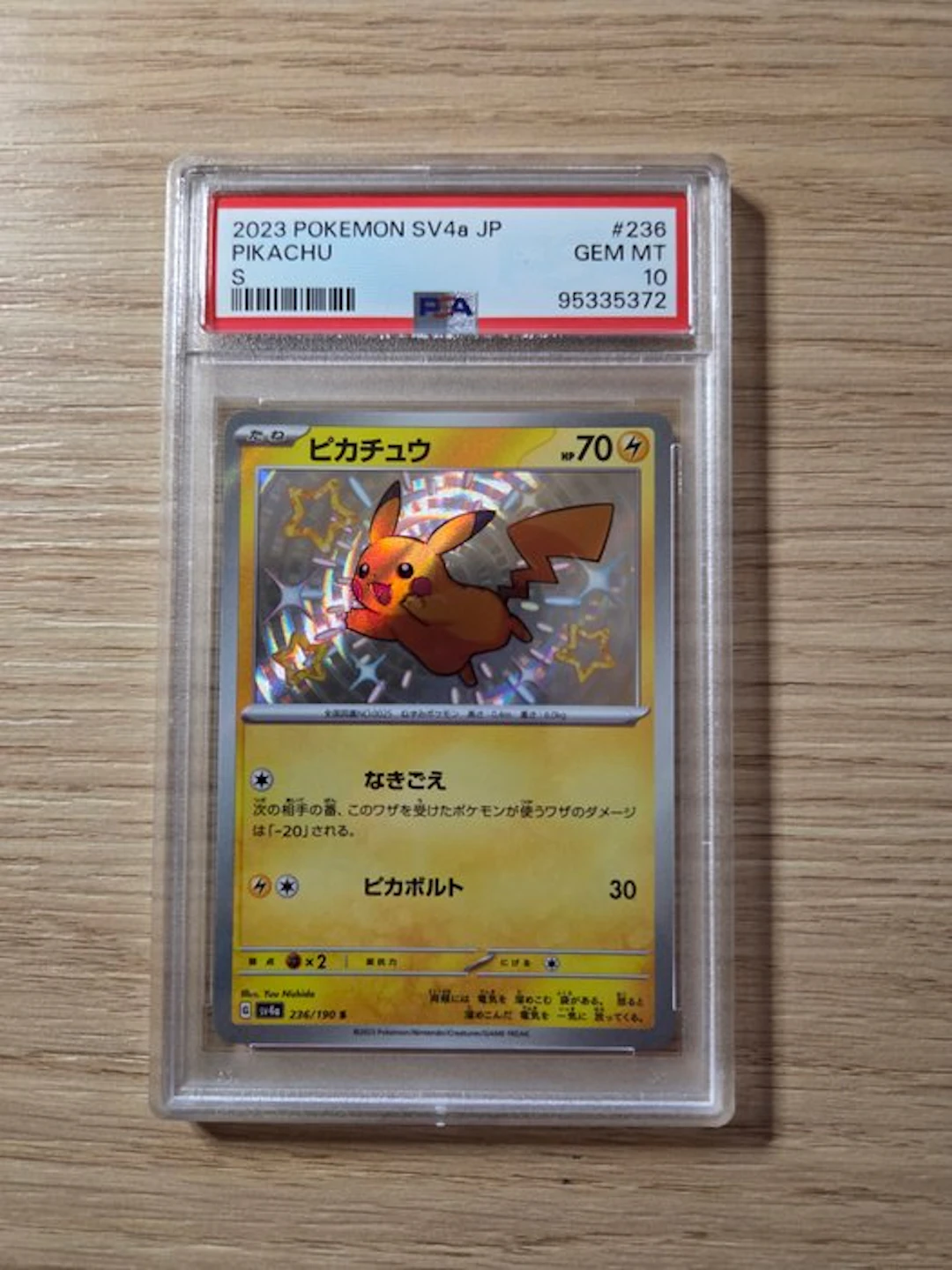 Pokémon - 1 Graded card - Pikachu 236 Foil - PSA 10 - Scarlet & Violet - SV4a