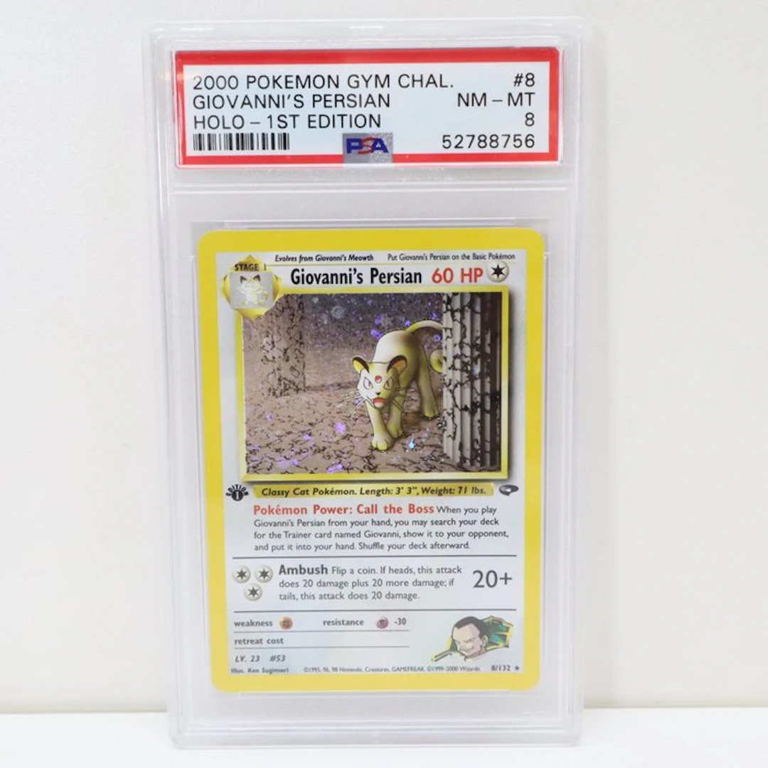 Pokémon - 1 Graded card - Giovanni's Persian 8/132...