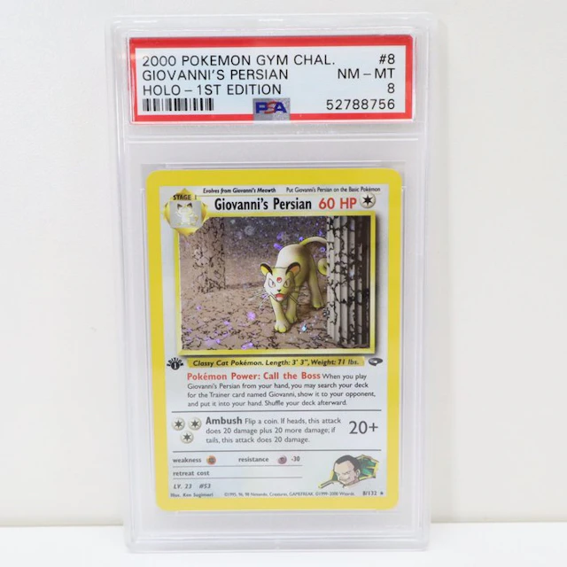 Pokémon - 1 Graded card - Giovanni's Persian 8/132...
