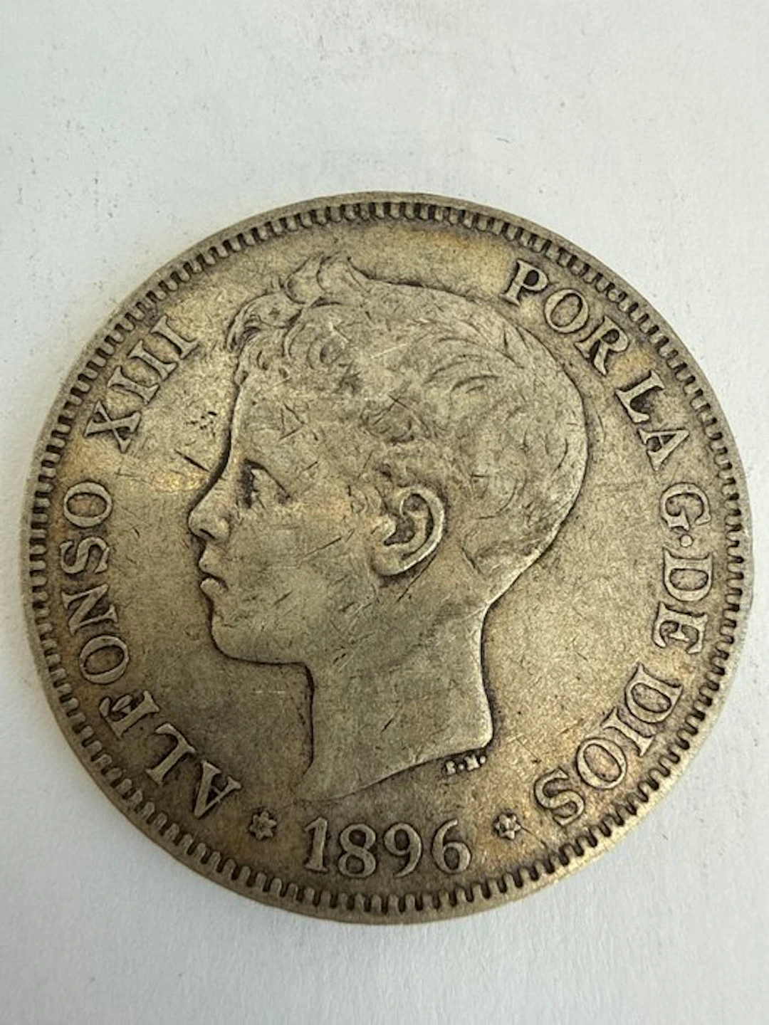 Spain. Alfonso XIII. 5 Pesetas 1896 (No reserve price)