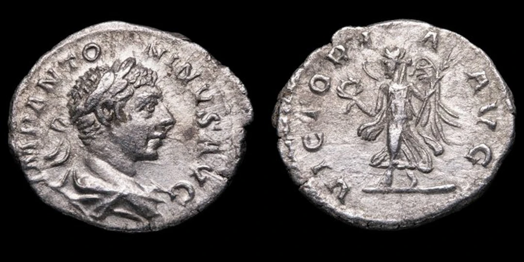 Roman Empire. Elagabalus (AD 218-222). Denarius VICTORIA AVG (No reserve price)