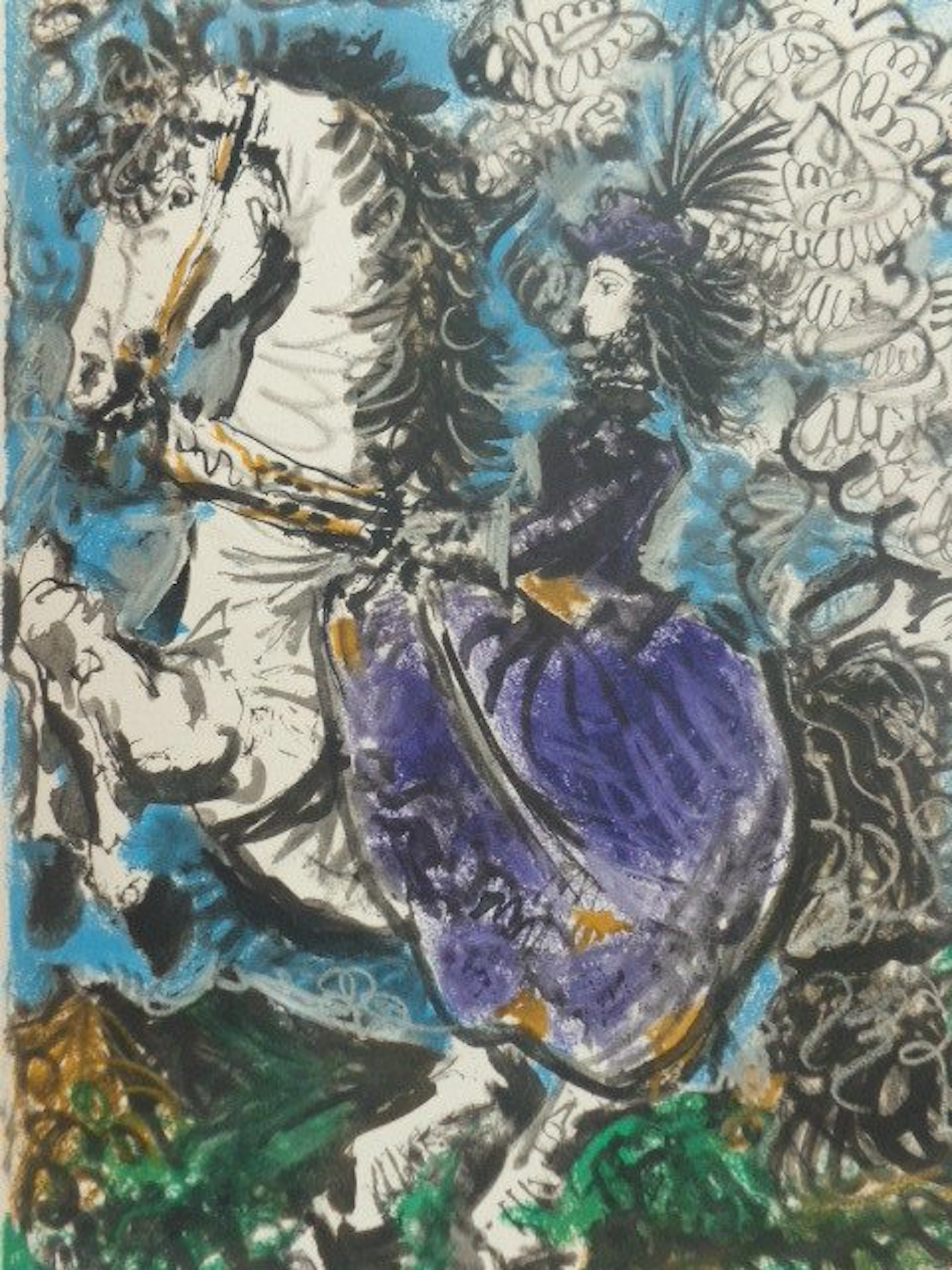 Pablo Picasso (d'après) - Jacqueline on white horse ("Toros y Toreros")