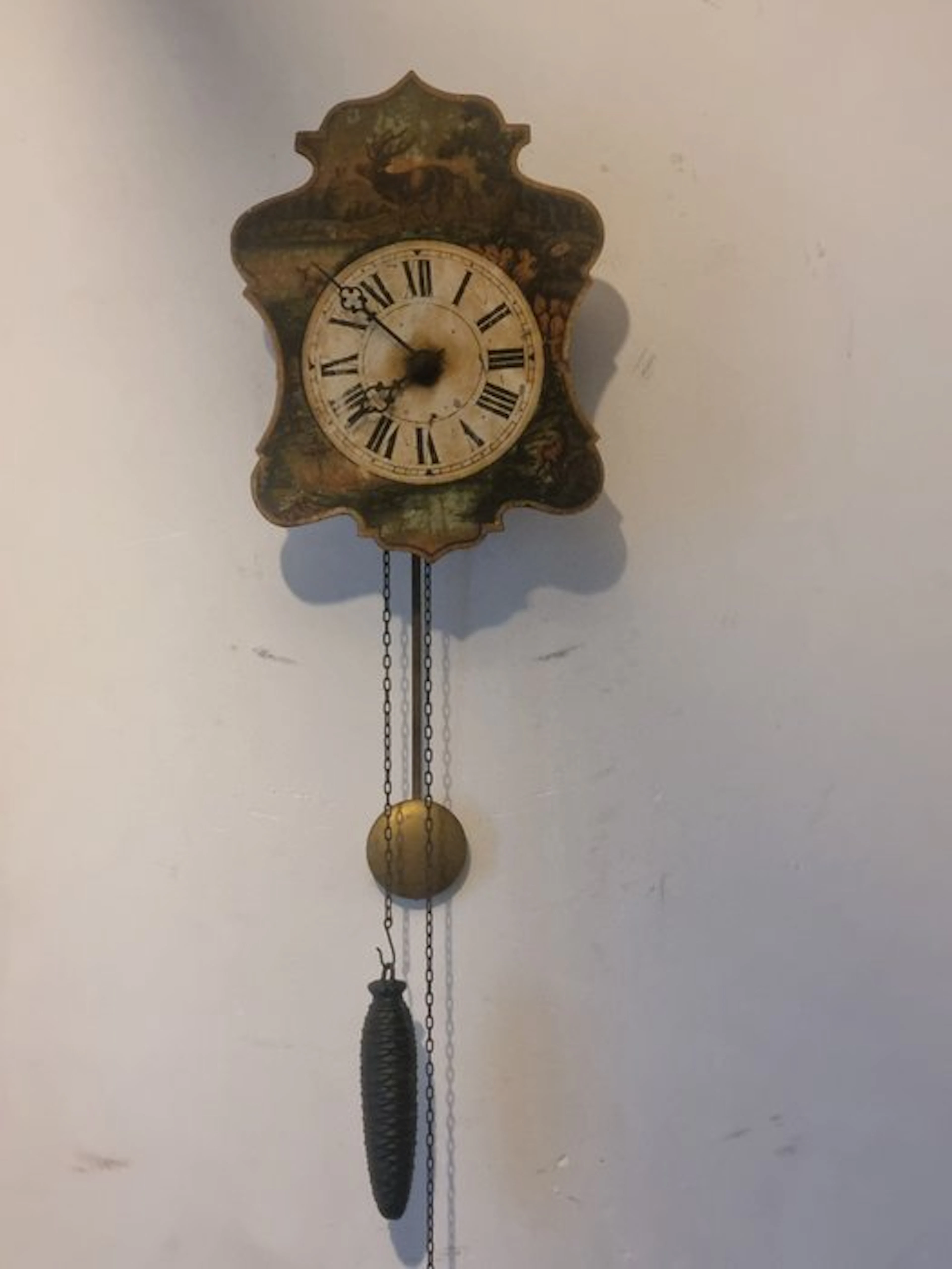 Black Forest Wall Clock - zwarte woud - Wood - 1850-1900...
