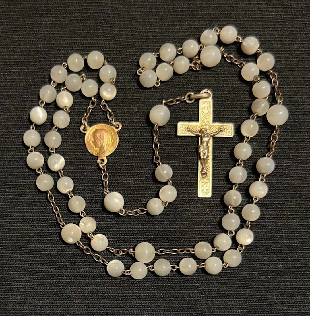 Rosary - .800 silver - 1900-1910 - Nacre