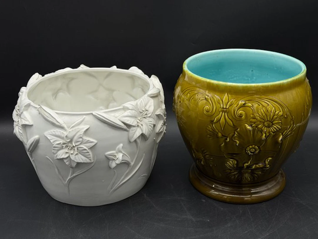 Made in Italy - grote Italiaanse keramieken cachepots...