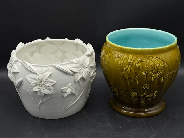 Made in Italy - grote Italiaanse keramieken cachepots...