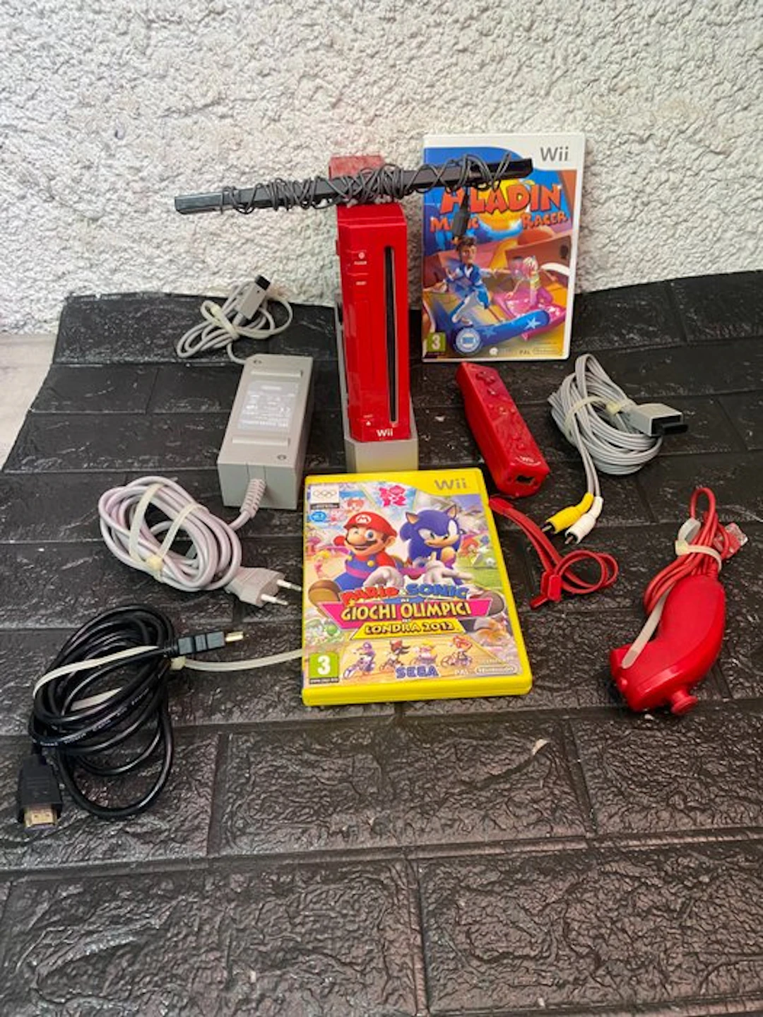 Nintendo - Wii - Nintendo Wii rossa - Video game console...
