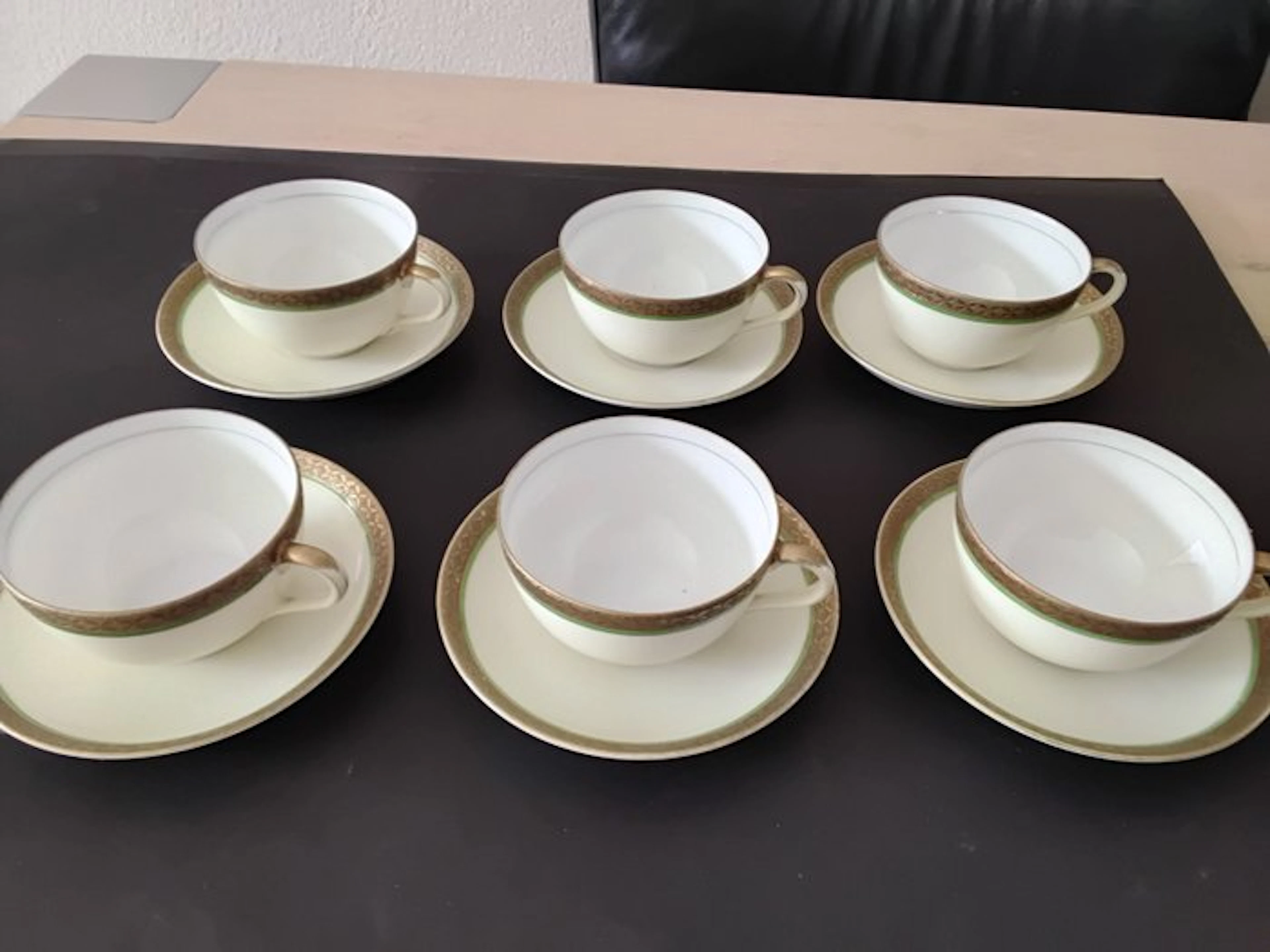 Maruichi - Cup and saucer (12) - Geisha Cup - Biscuit...