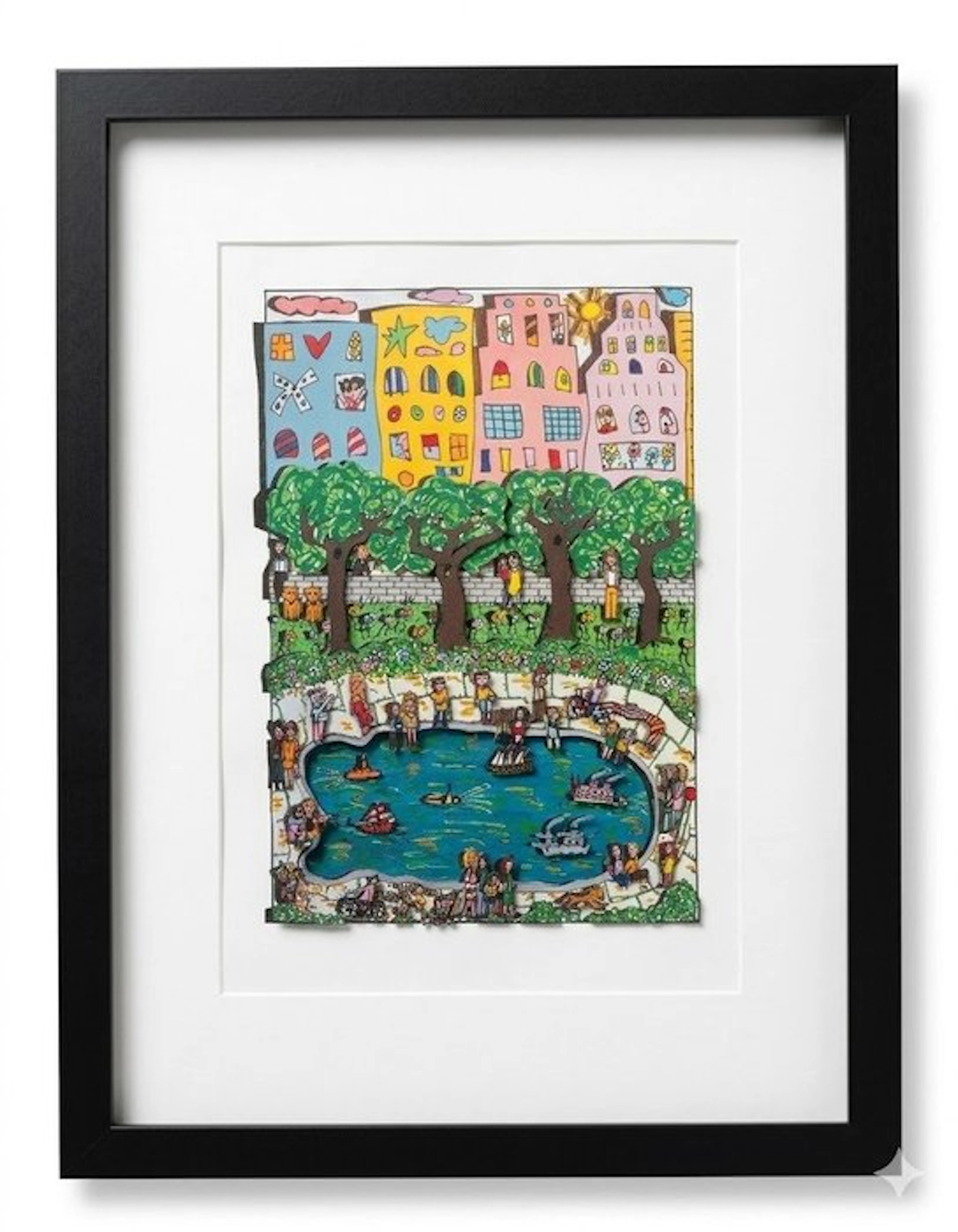 James Rizzi (1950-2011) - The Park Pond
