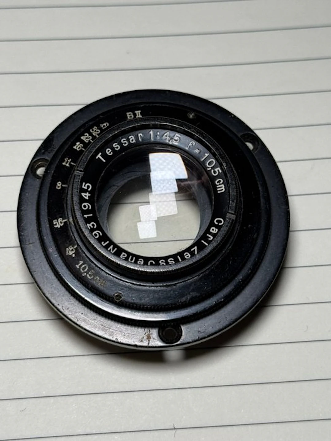 Carl Zeiss Jena Tessar 4,5/10.5cm | Camera lens