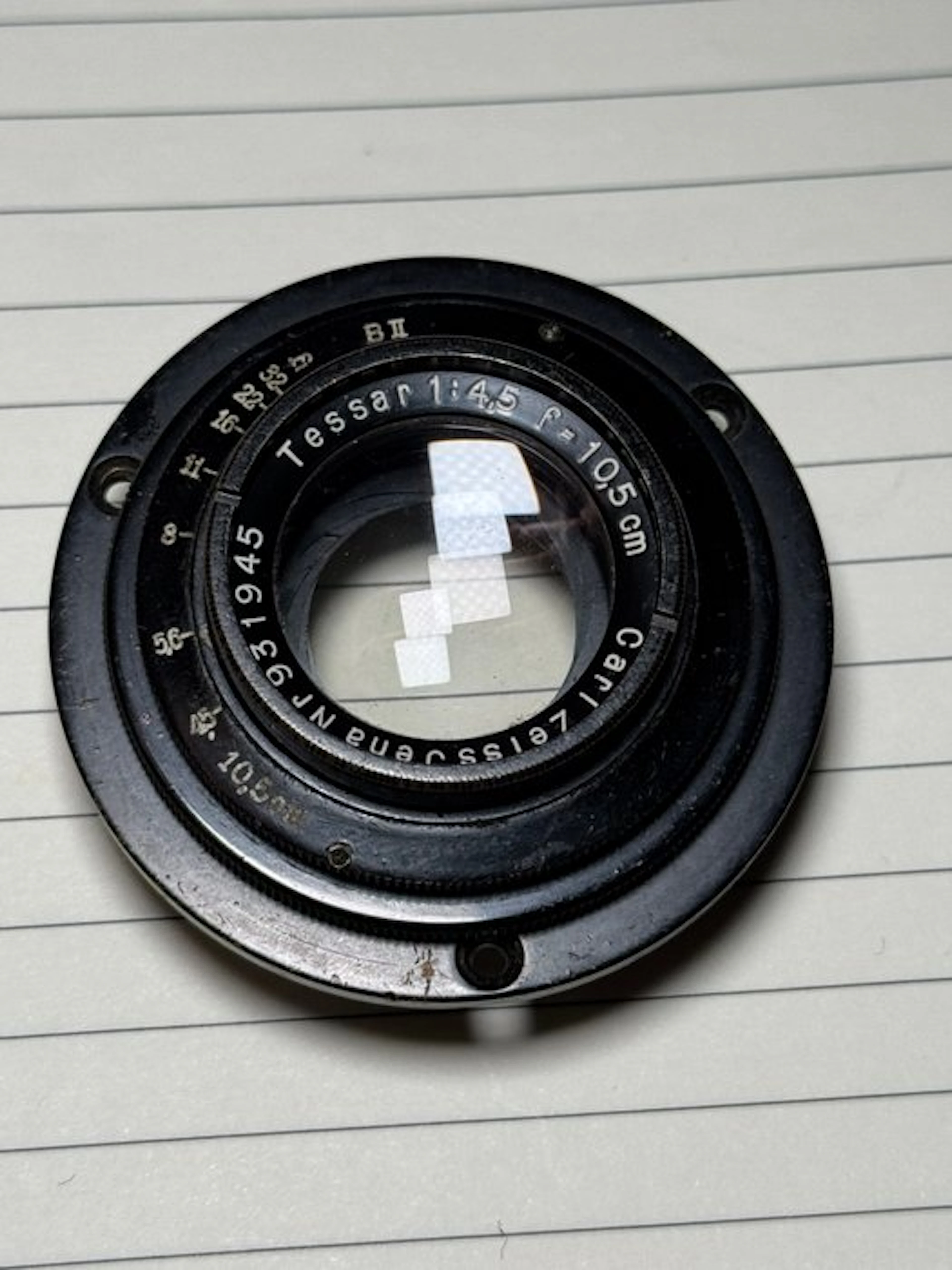 Carl Zeiss Jena Tessar 4,5/10.5cm | Camera lens