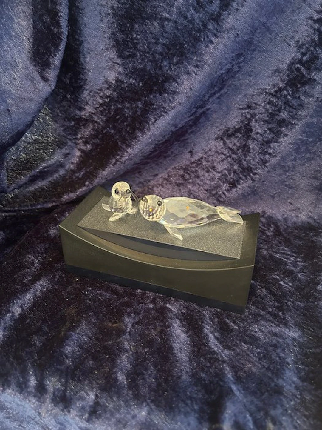 Swarovski - Figurine - Zeehondenpaar (2) - Crystal