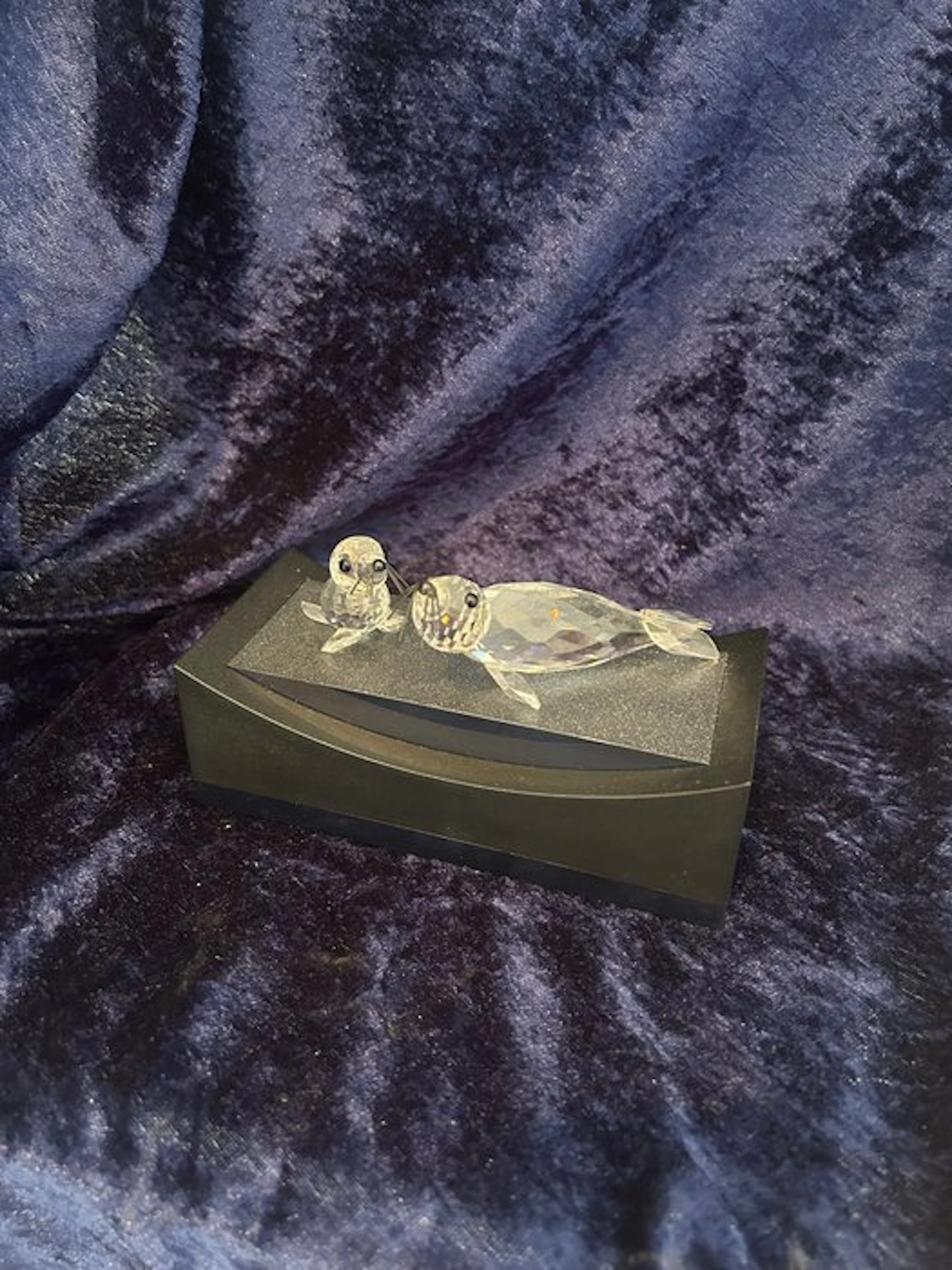 Swarovski - Figurine - Zeehondenpaar (2) - Crystal