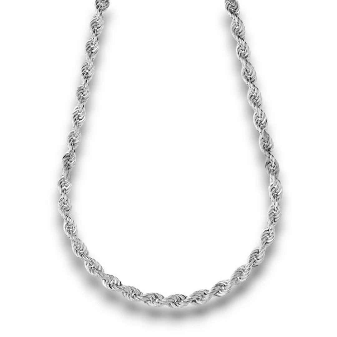 Necklace - 18 kt. White gold - Empty rope 17.6 g
