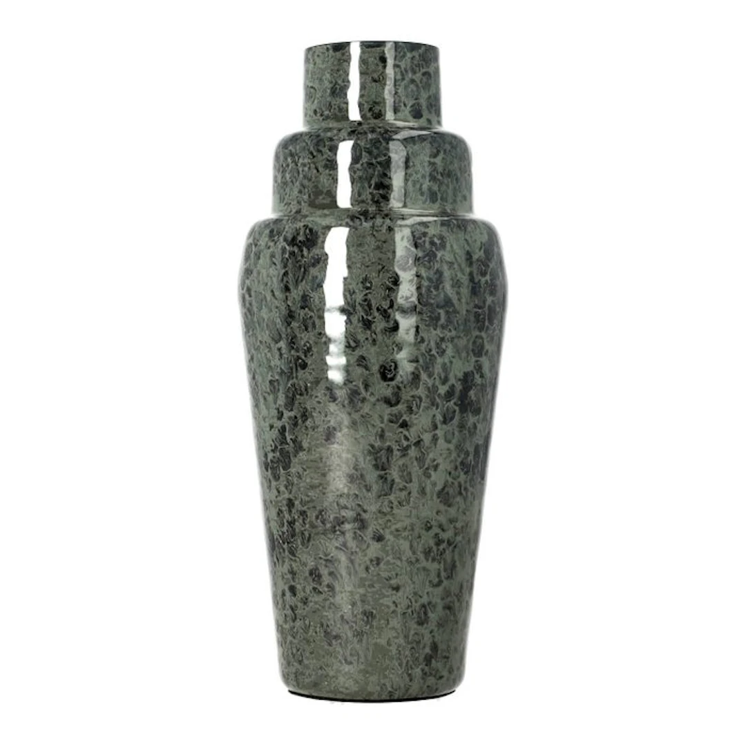 Vase - Glass - Marbled vase pattern.