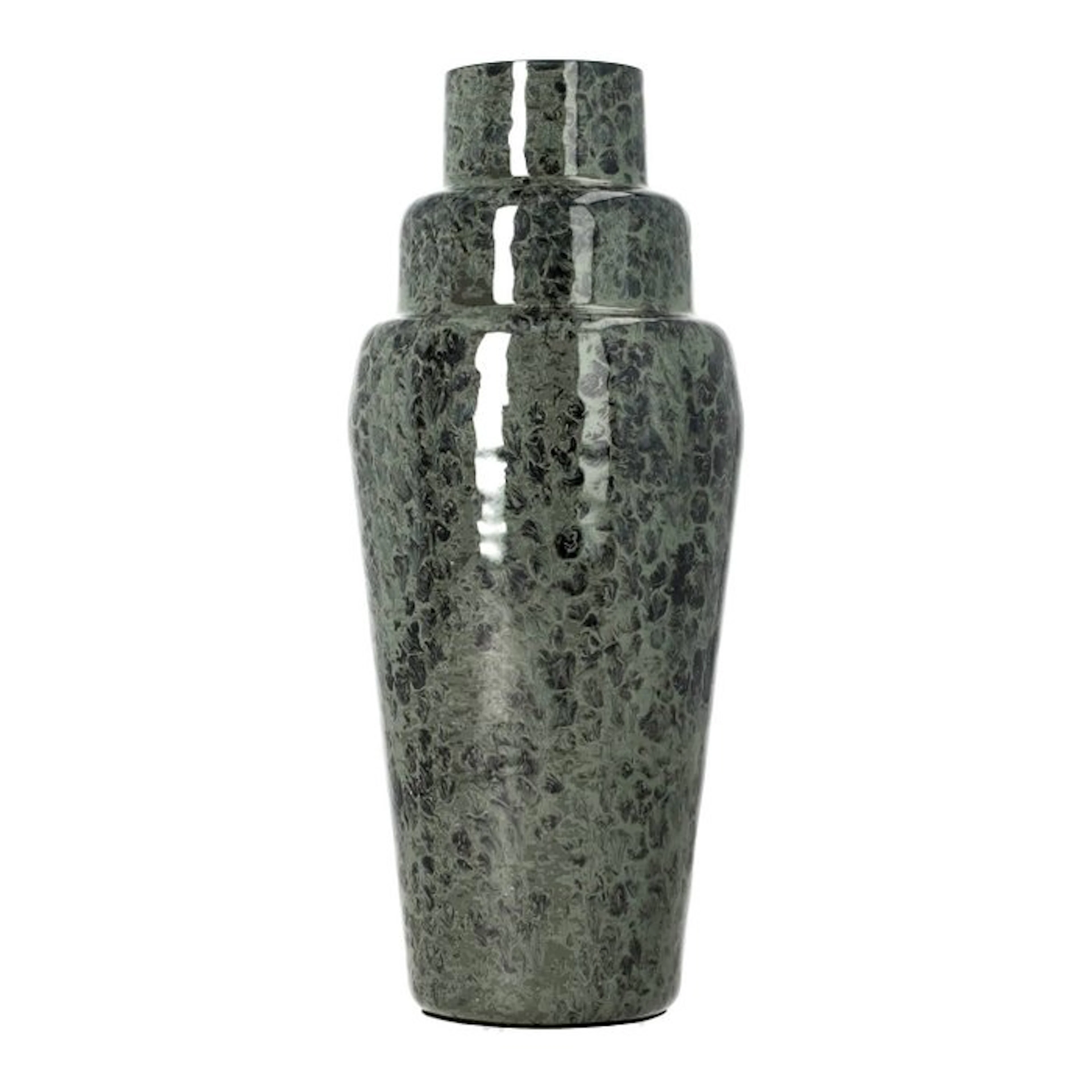 Vase - Glass - Marbled vase pattern.