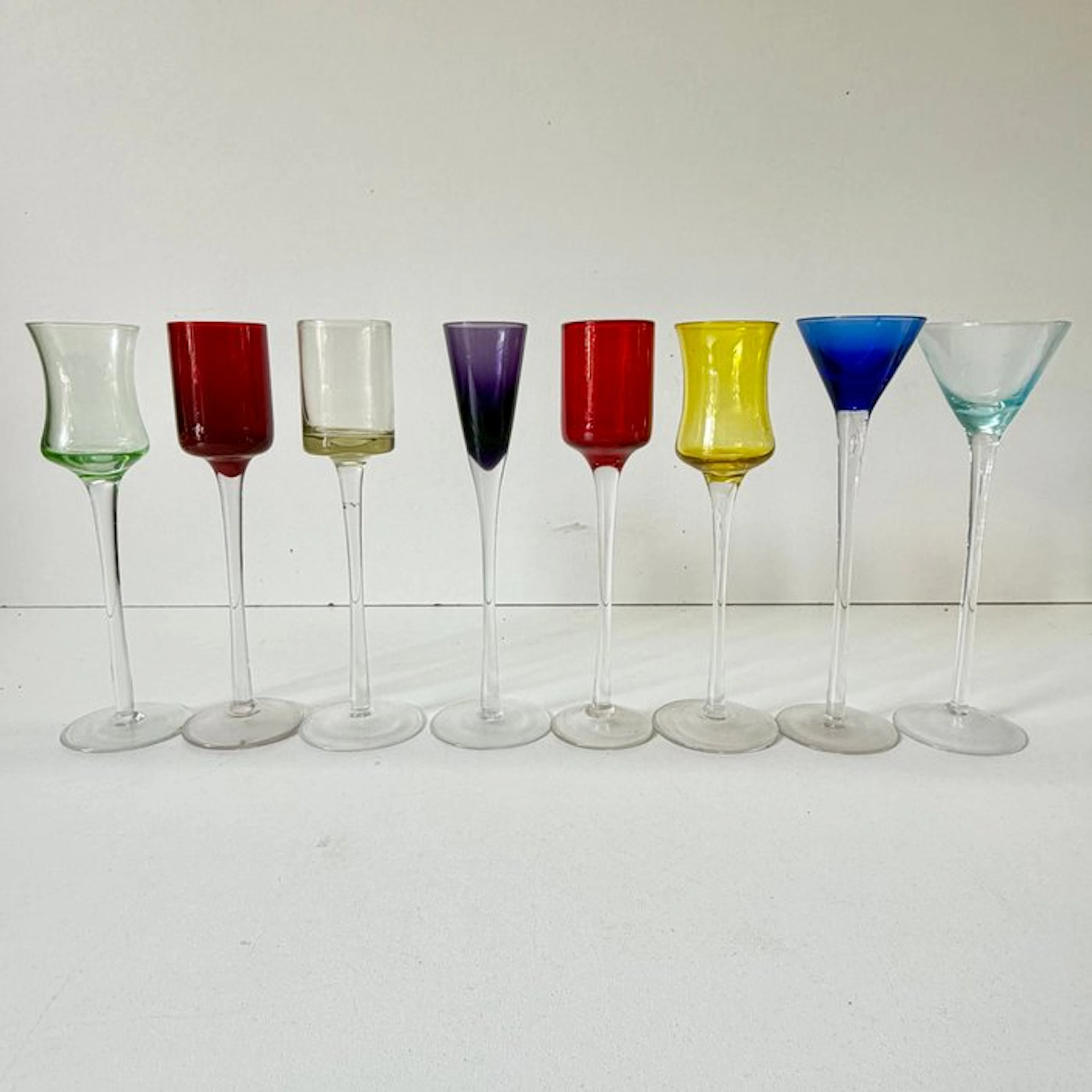 Lyngby - Liquor set (8) - Glass - Colored liqueur glasses