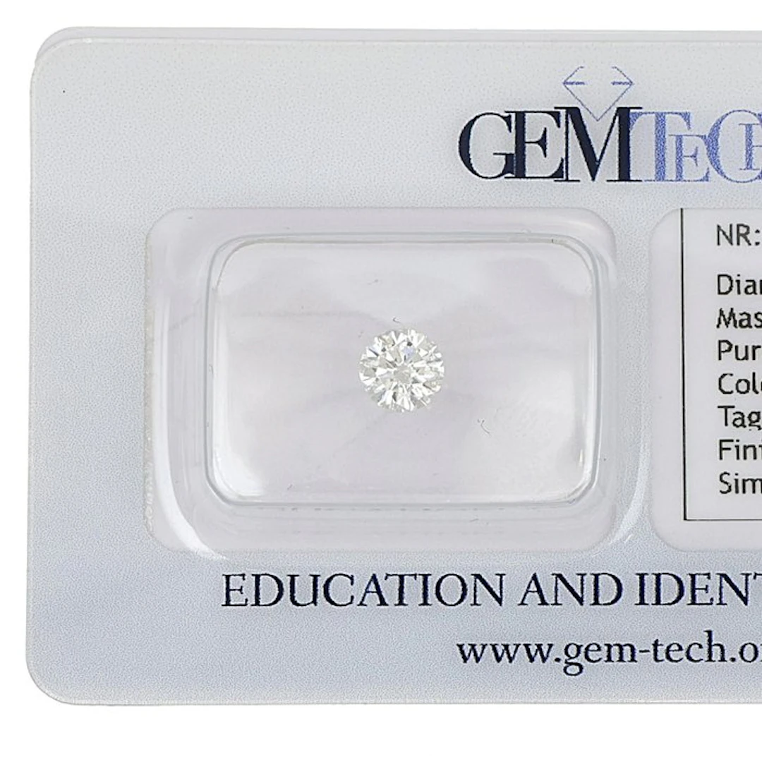 1 pcs Diamond (Natural) - 0.43 ct - Round - F - IF...