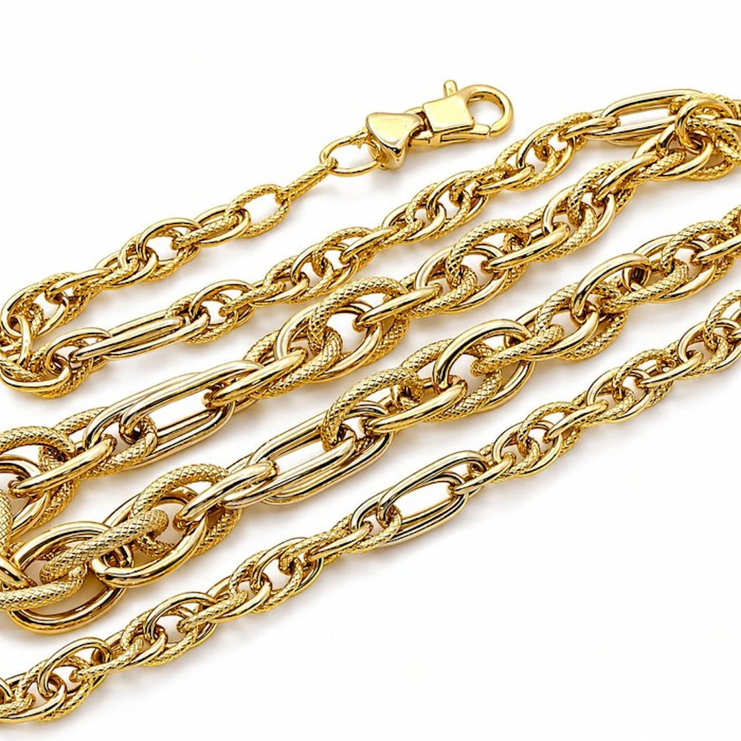 Necklace - 18 kt. Yellow gold - Made in Italy - Handmade