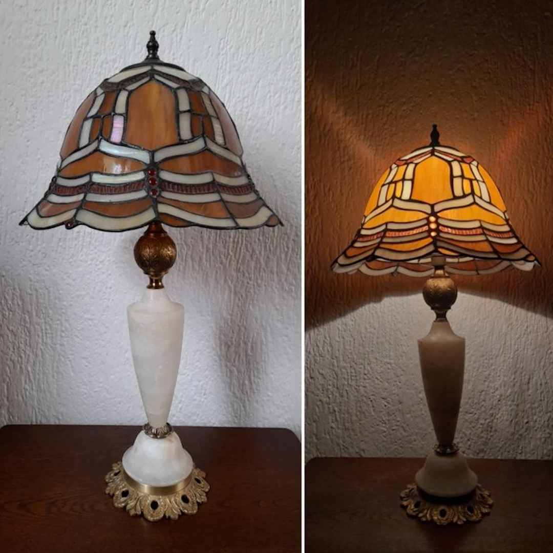 Lamp - Marble - Alabaster marble lamp wit