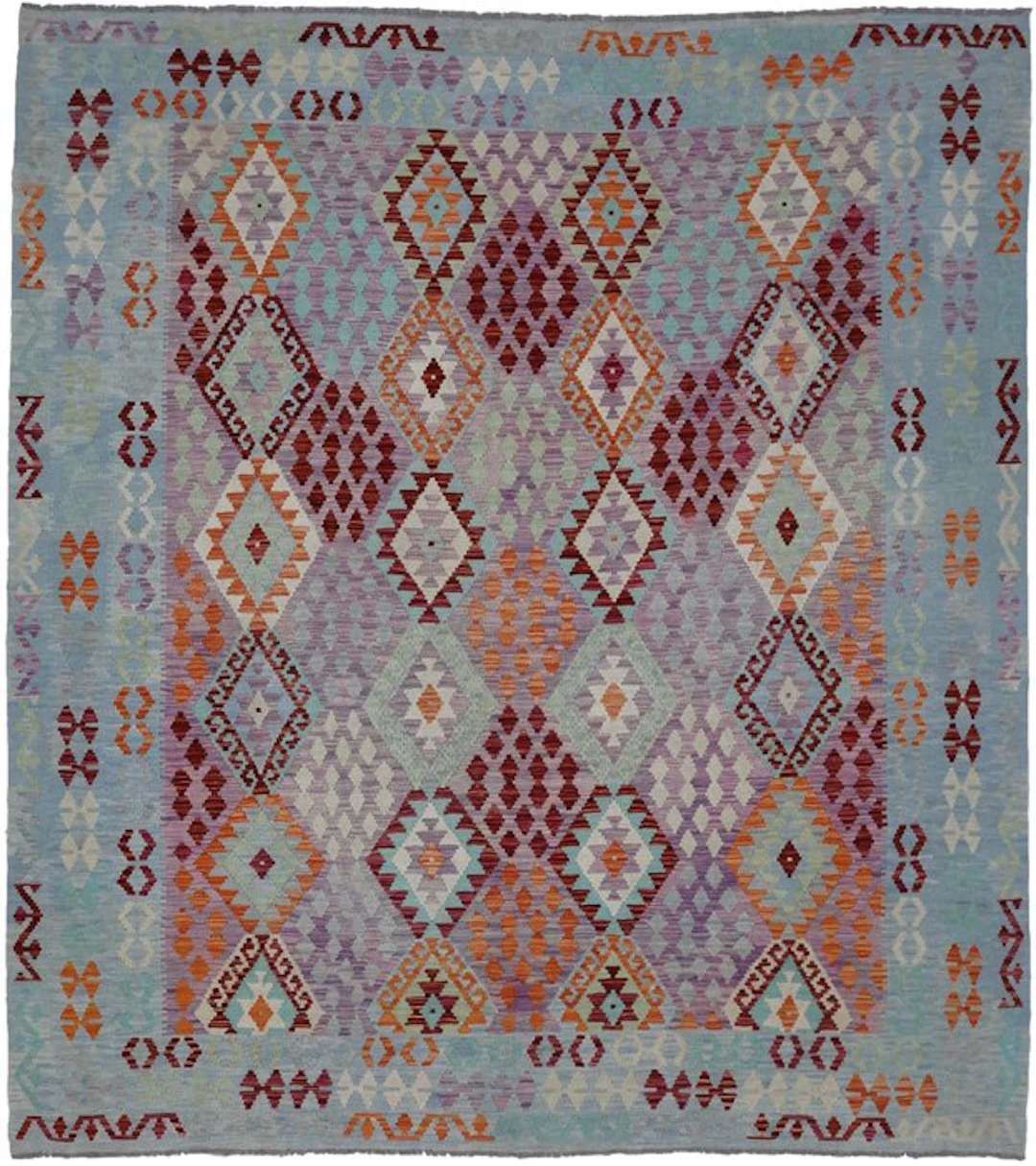 Handwoven Designer Kilim – Afghan Design - Kelim - 302 cm - 270 cm