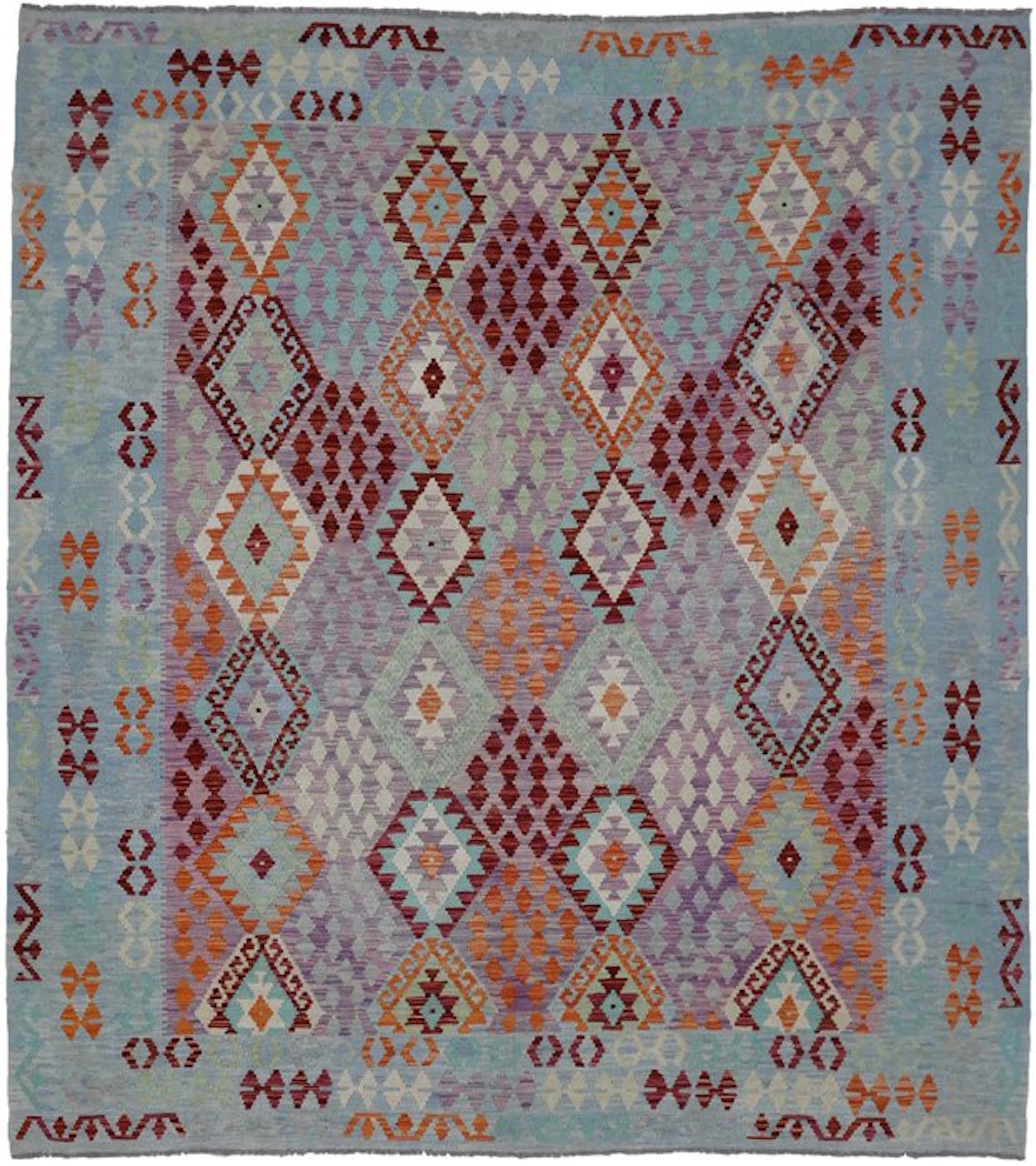 Handwoven Designer Kilim – Afghan Design - Kelim - 302 cm - 270 cm