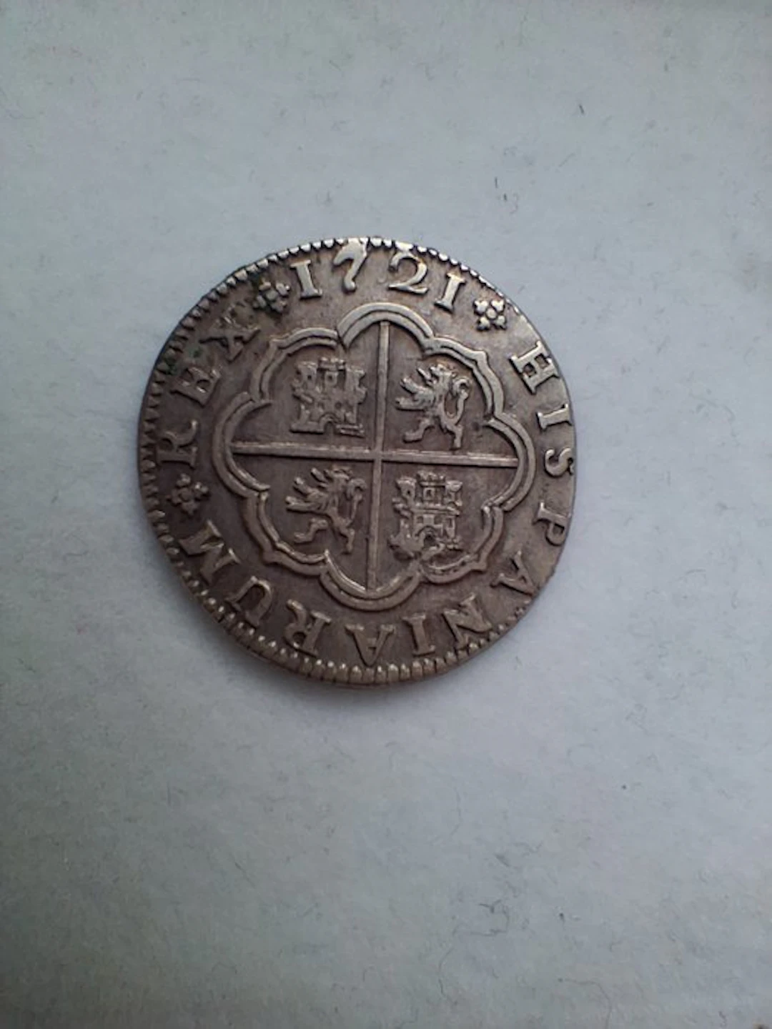 Spain. Felipe V. 2 Reales 1721 Sevilla J