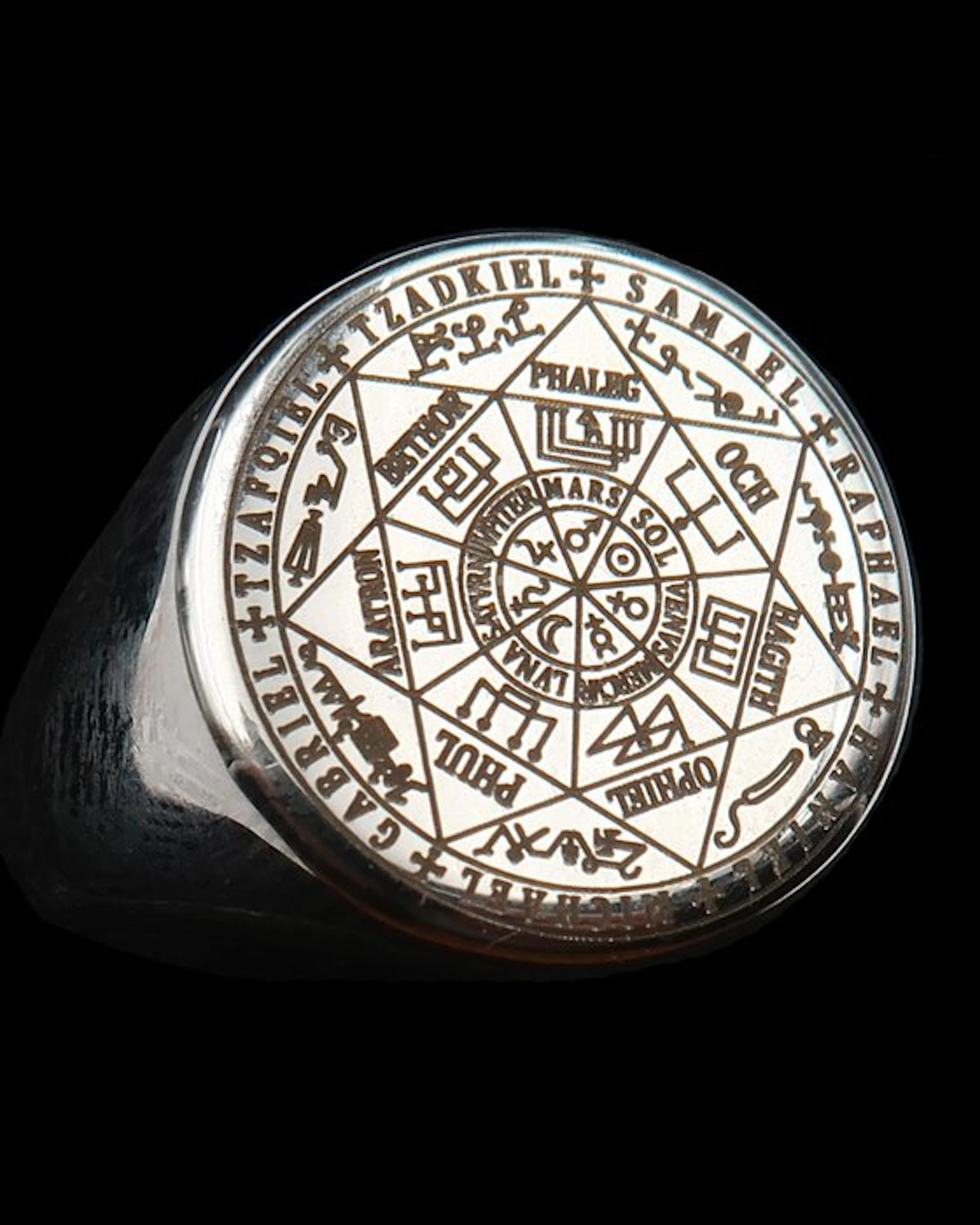 7 Angels Signet Ring - Guidance and protection of beings of light - Ring