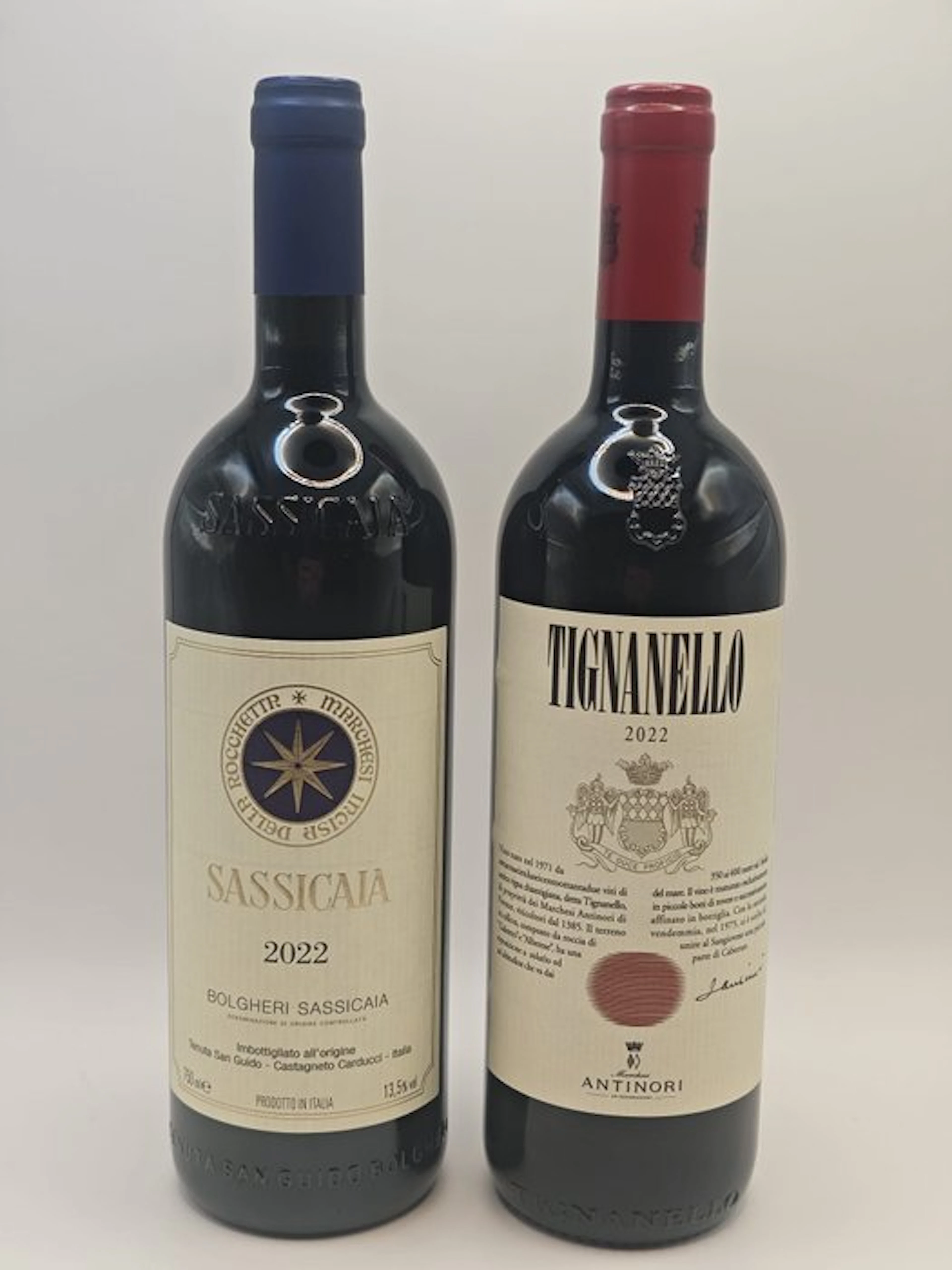2022 Tenuta San Guido, Sassicaia & Tignanello - Tuscany IGT - 2 Bottles (0.75L)