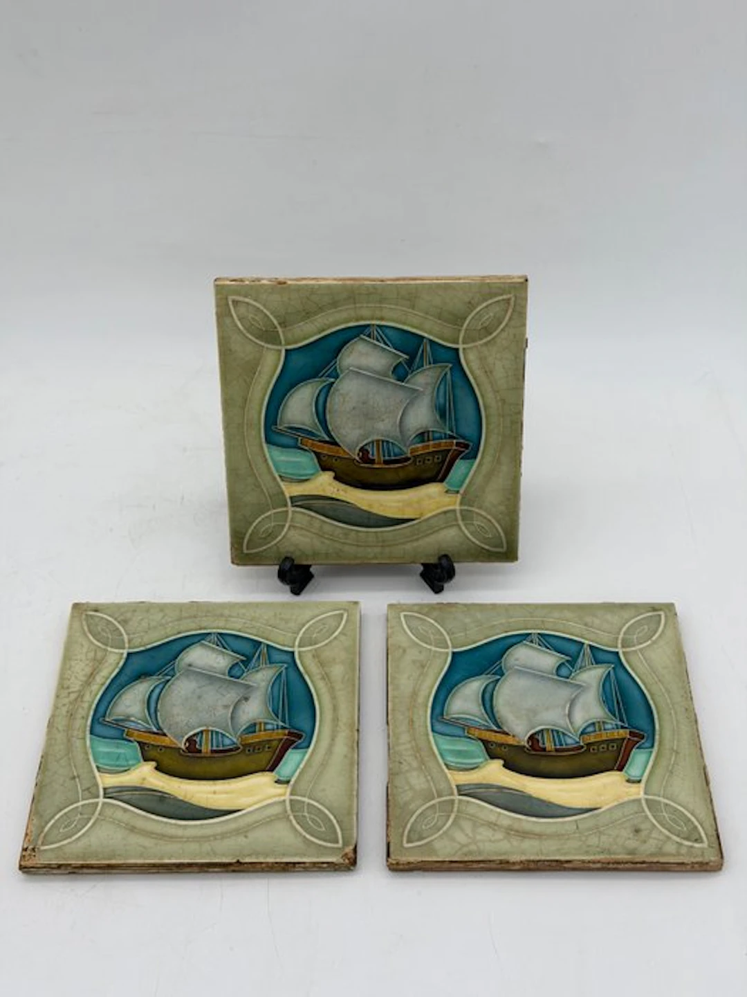 Jugendstil Tile (3) - Maritime image - NstG