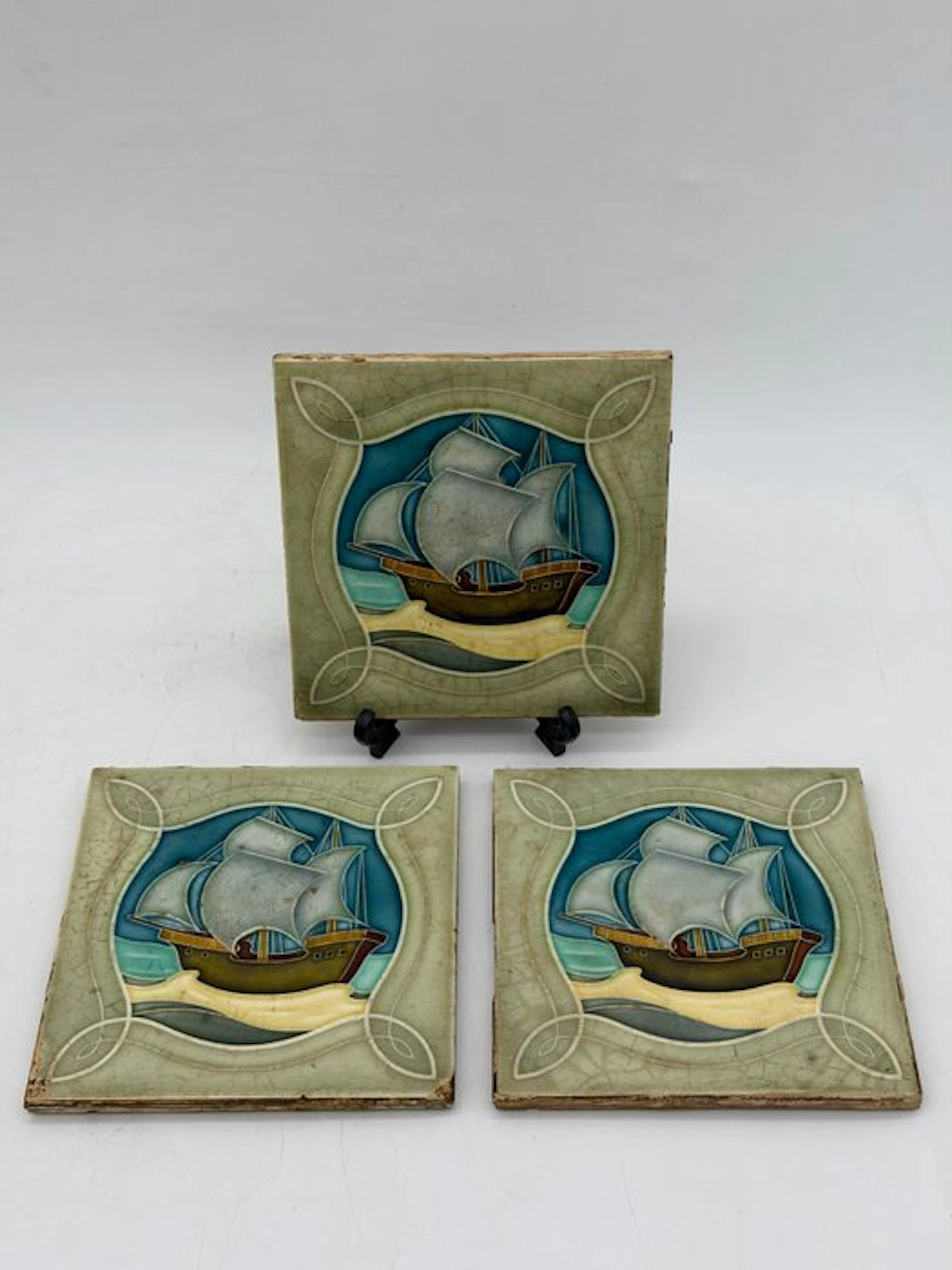 Jugendstil Tile (3) - Maritime image - NstG