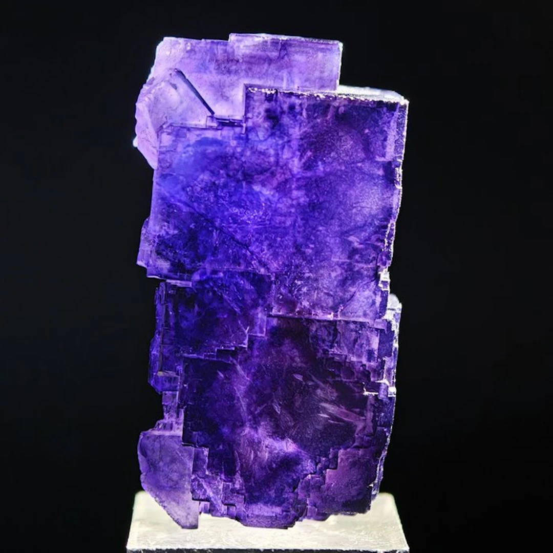 Luminous violet fluorite