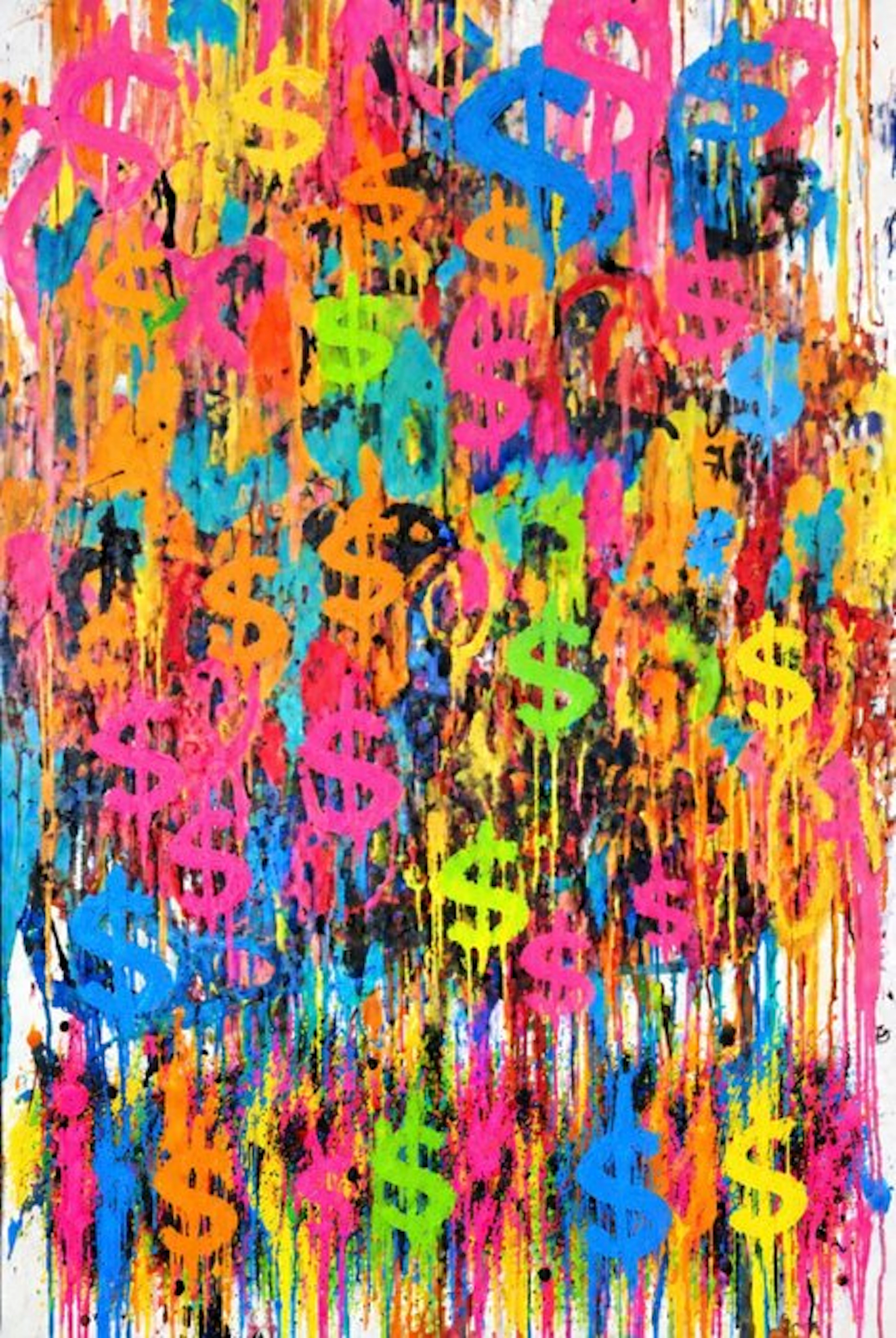 Eric Brumette - $ LIKE JonOne - Toile L - LIMITED EDITION