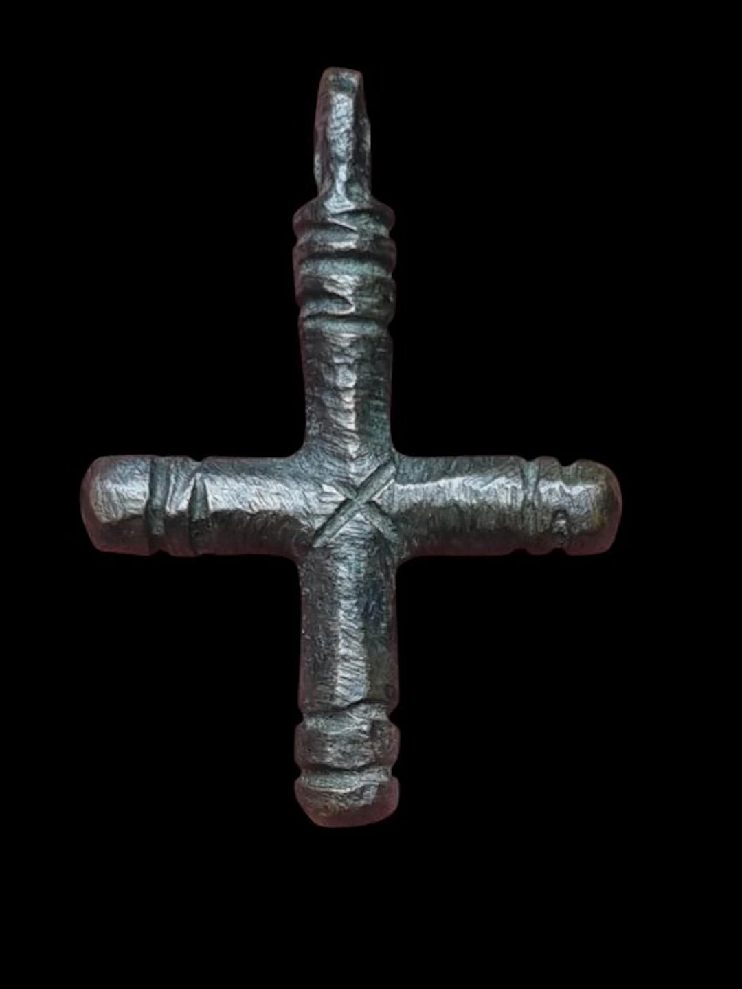 Medieval, Crusaders Era Bronze, Rare Conical Cross Pendant (No reserve price)