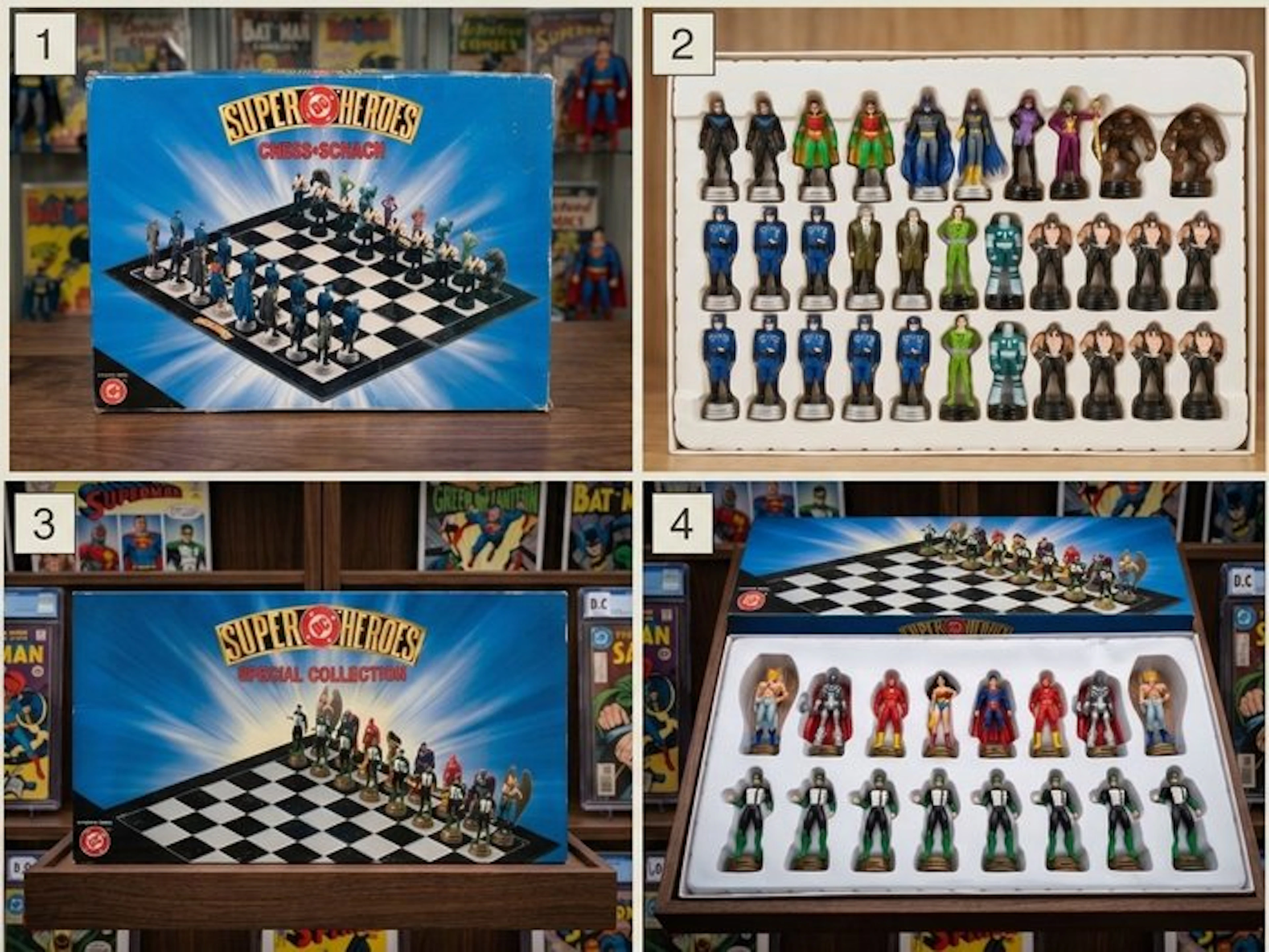 Lote xadres - DC Super Heroes - Batman / Superman / Flash...