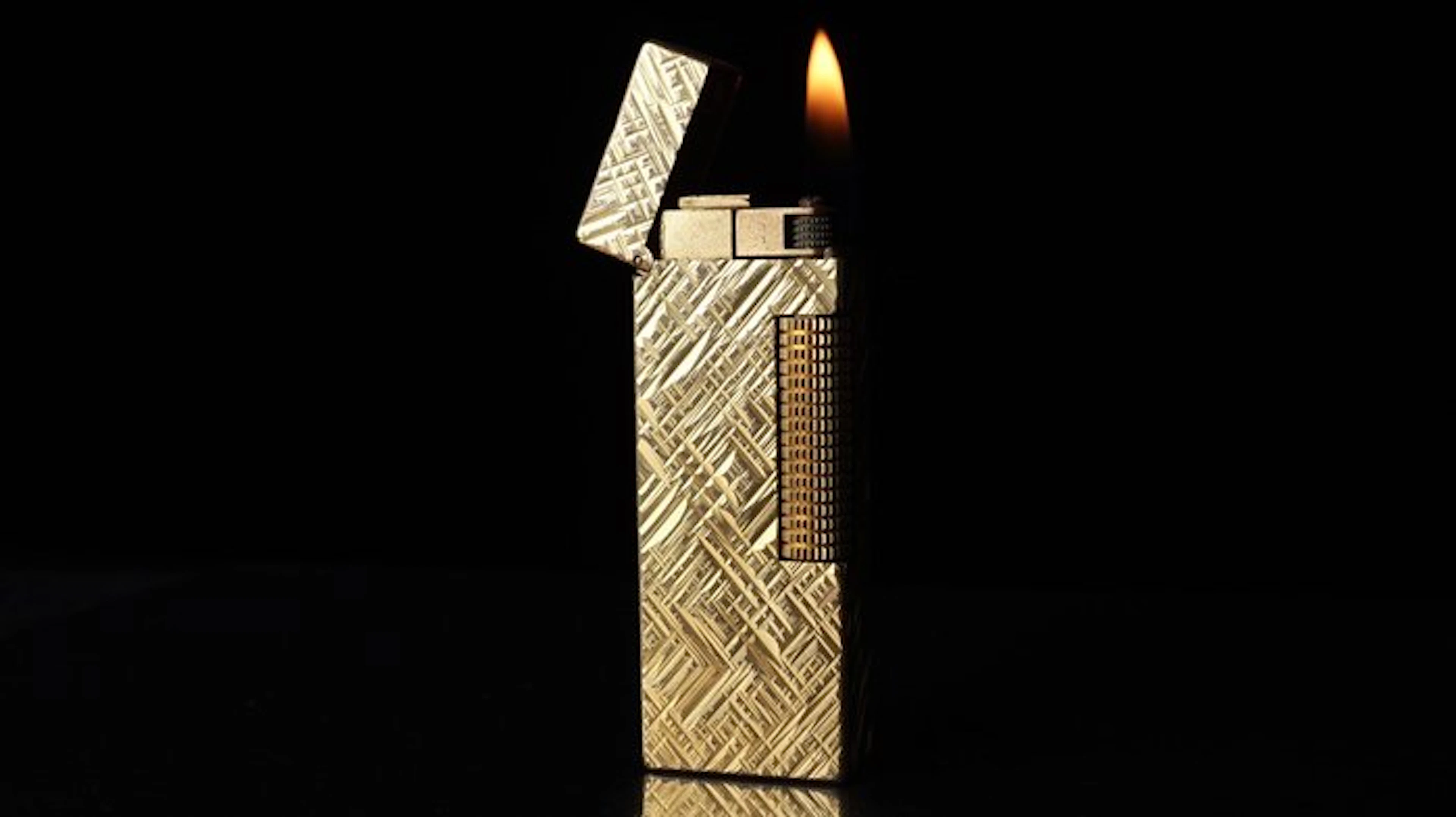 Dunhill - Florentine Pattern Rollagas Lighter - Lighter - Gold plated